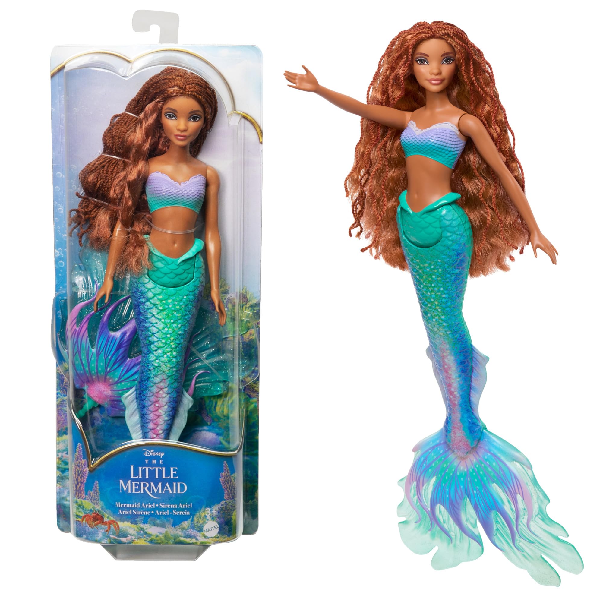 Disney The Little Mermaid Ariel Doll - Posing Mermaid Fashion Doll with Signature Outfit & Glitter Fin 7
