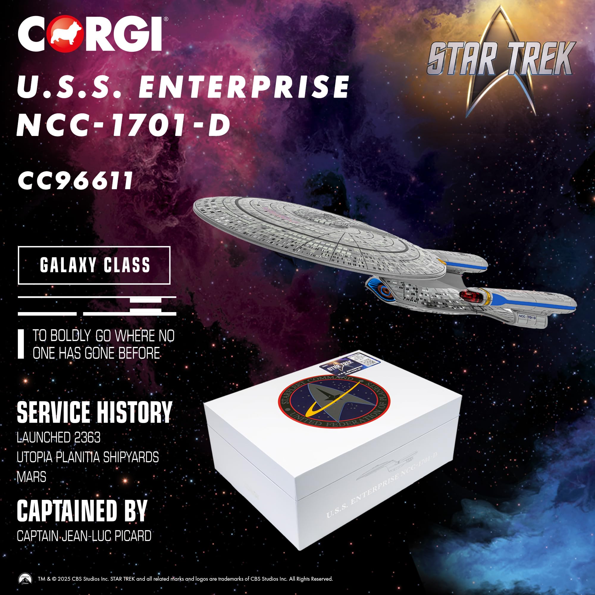Corgi Diecast USS Enterprise NCC-1701-D Star Trek Spaceship Model - Collectible Sci-Fi Space Craft for Adults 3