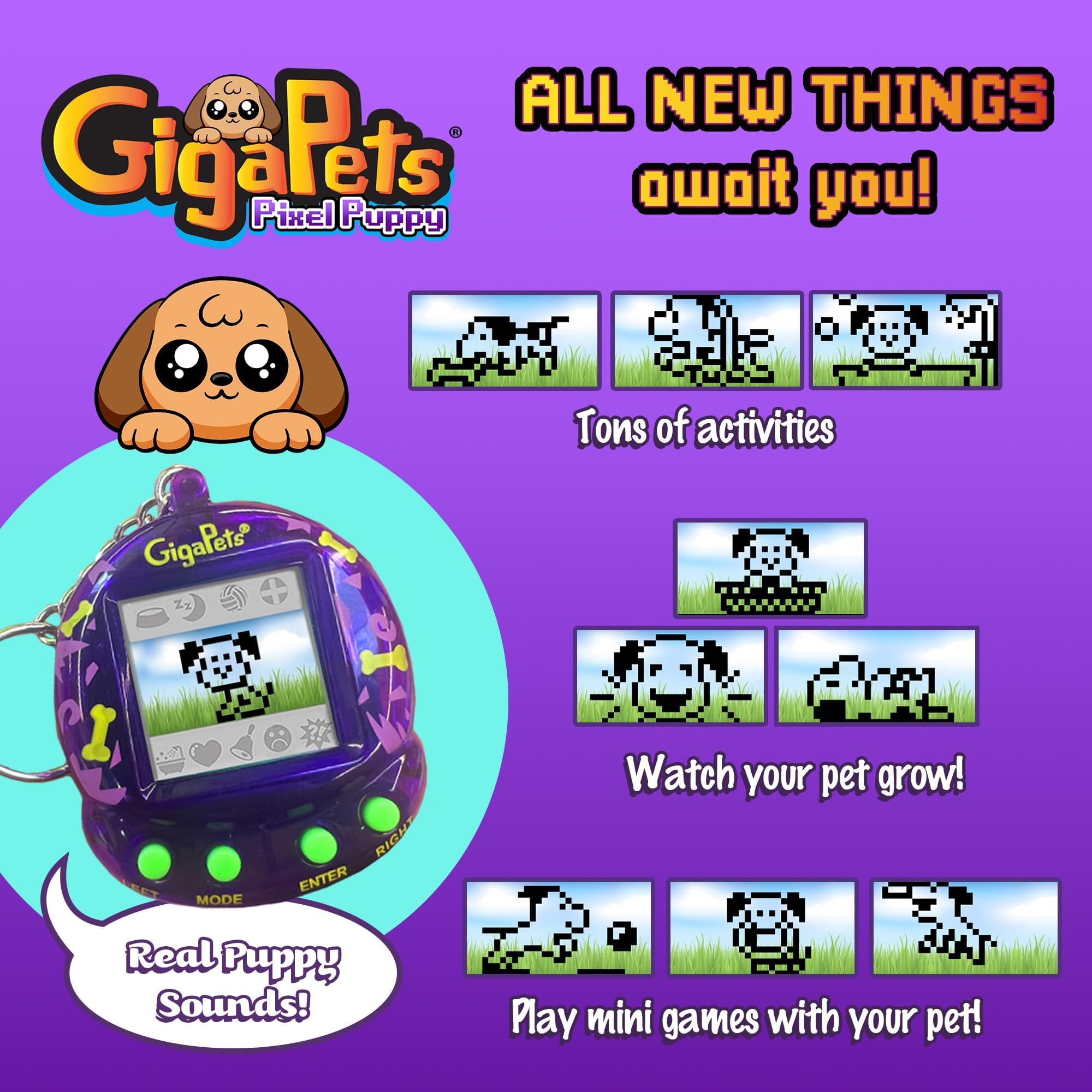 Giga Pets Puppy Dog Virtuelles Haustierspielzeug – Verbesserte Sammleredition mit glänzender, durchscheinender Schale 8