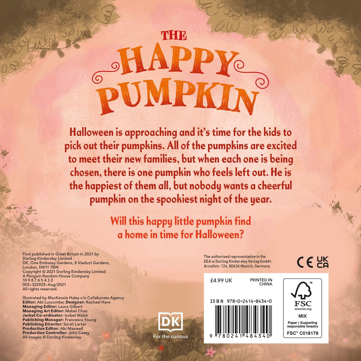 DK The Happy Pumpkin - Board Book | Ages 1-4 Years | 18 Pages