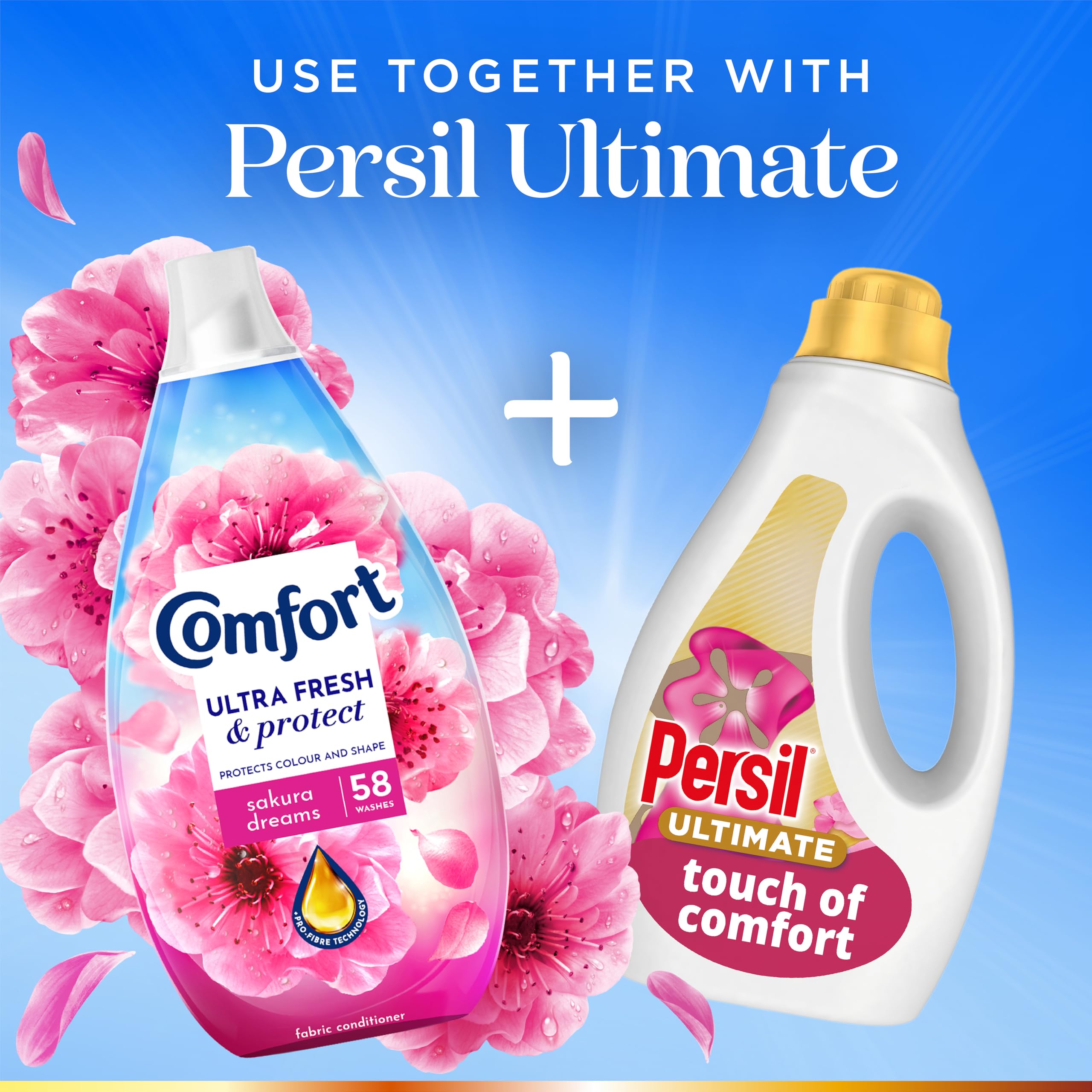 Comfort Ultra Fresh & Protect Sakura Dreams Fabric Conditioner - Liquid Laundry Softener