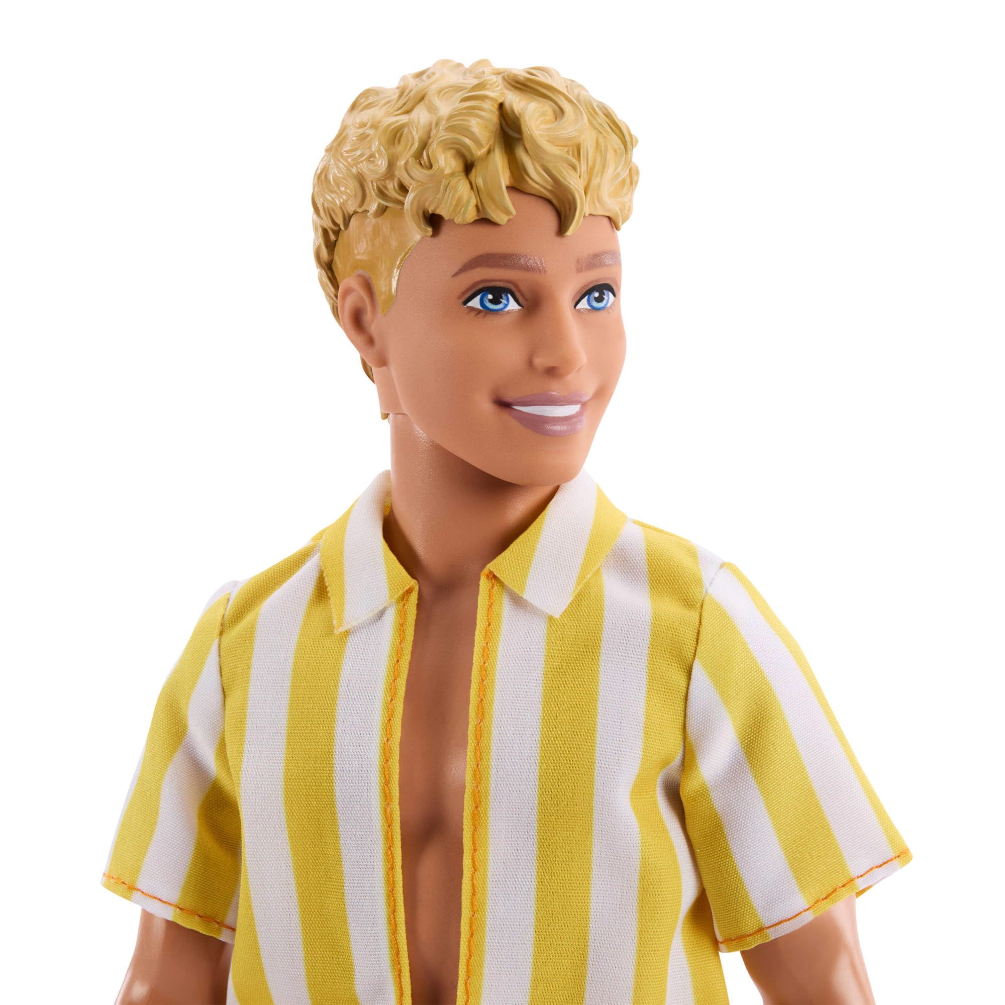 Barbie Fashionistas Doll - Ken Doll #252 with Blond Mullet Hair | Orange & Striped Outfit | Model JJN66