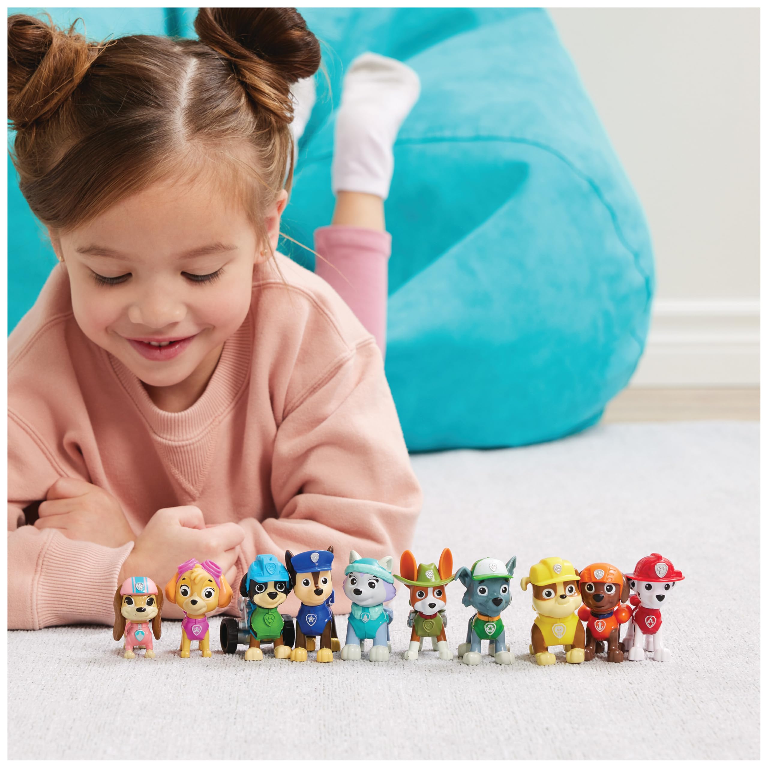 Paw Patrol 10th Anniversary All Paws On Deck Toy Figures Gift Pack - 10 Collectible Action Figures for Kids 6