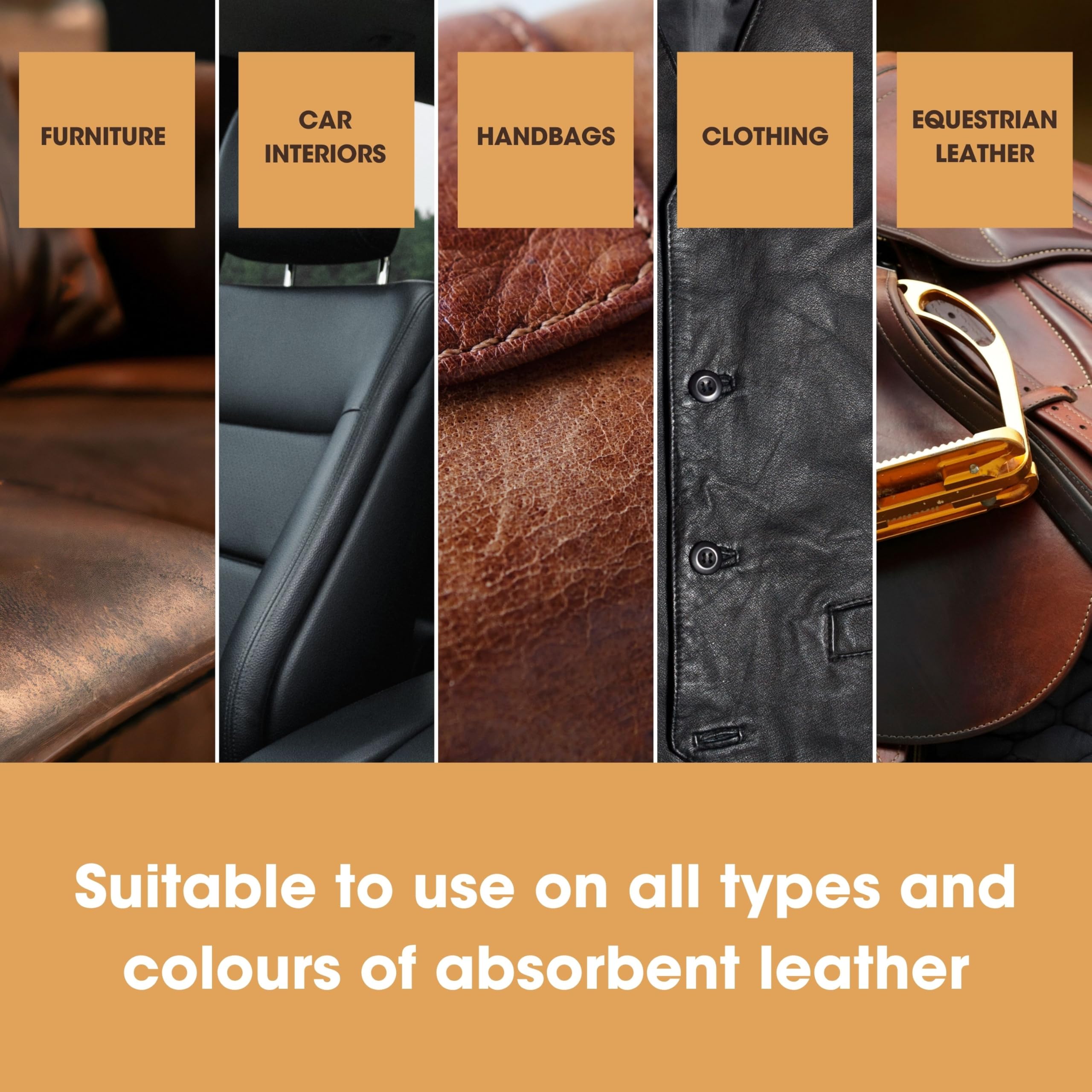 Furniture Clinic Leather Recolouring Balm - Dark Brown for Sofas, Car Seats, Shoes & Bags 10
