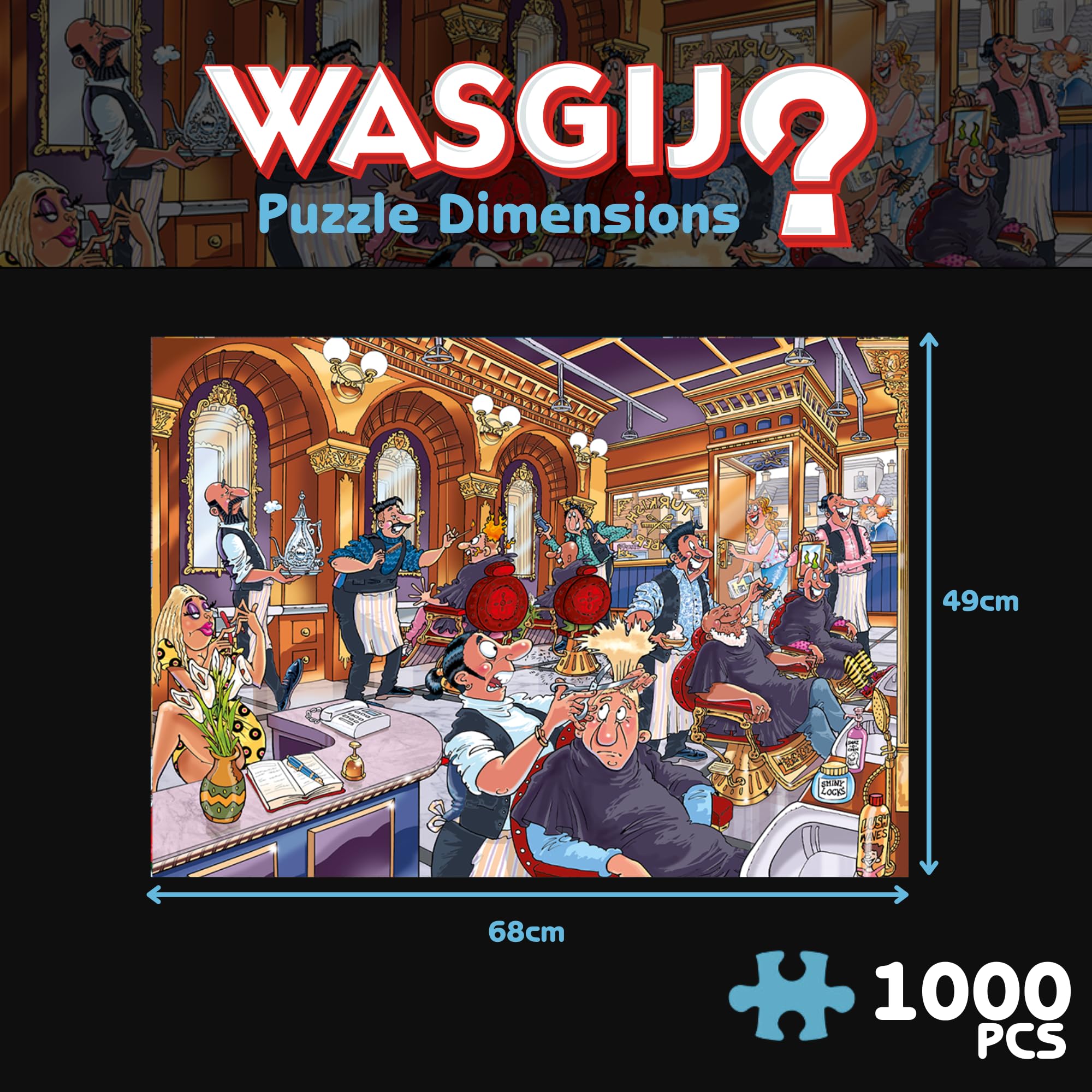 Jumbo Wasgij Mystery 27 - A Close Shave 1000 Piece Jigsaw Puzzle 3