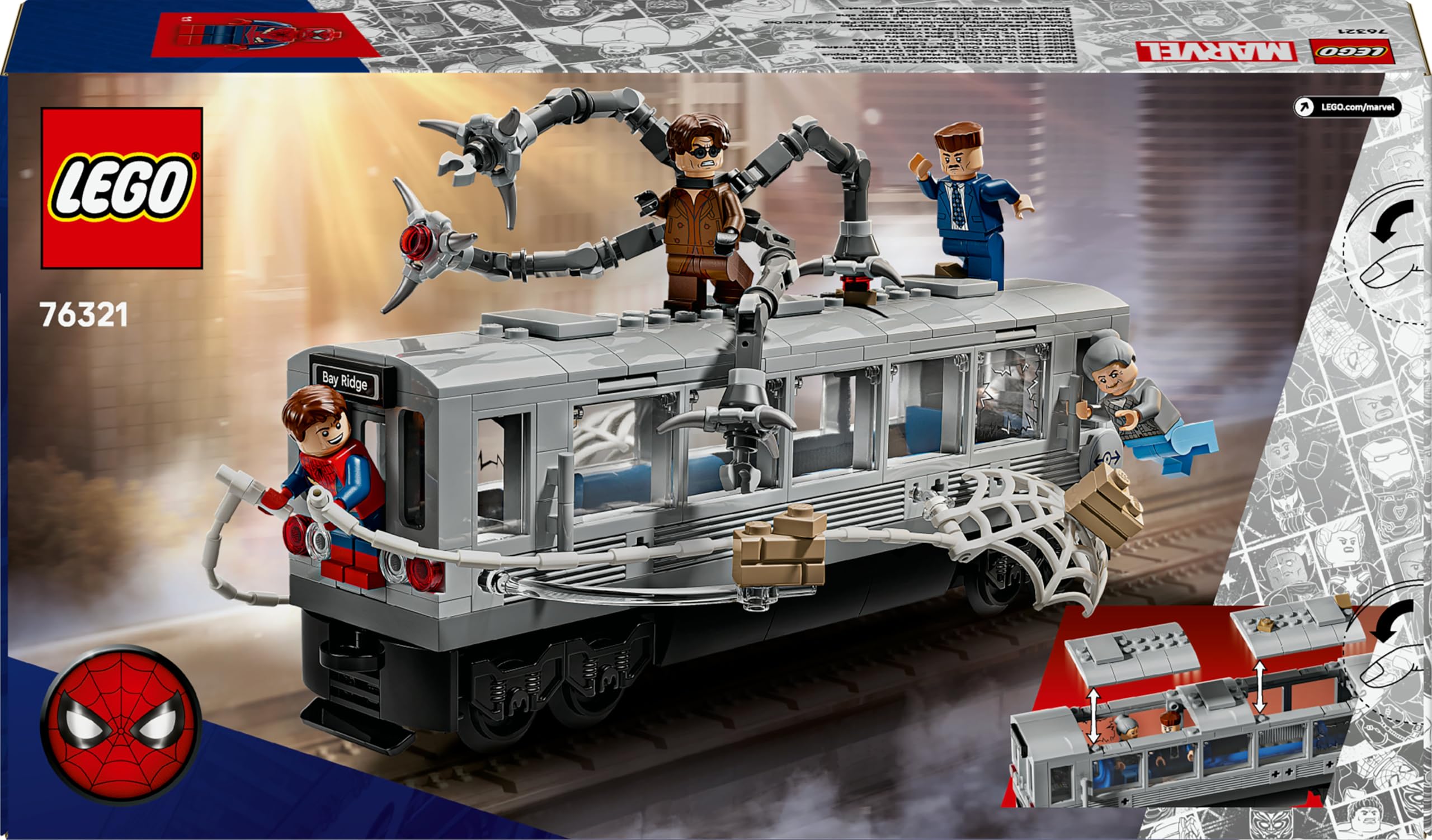LEGO Marvel Spider-Man vs. Doc Ock U-Bahn-Szene – Bau- und Spielset für Kinder ab 9 Jahren 10