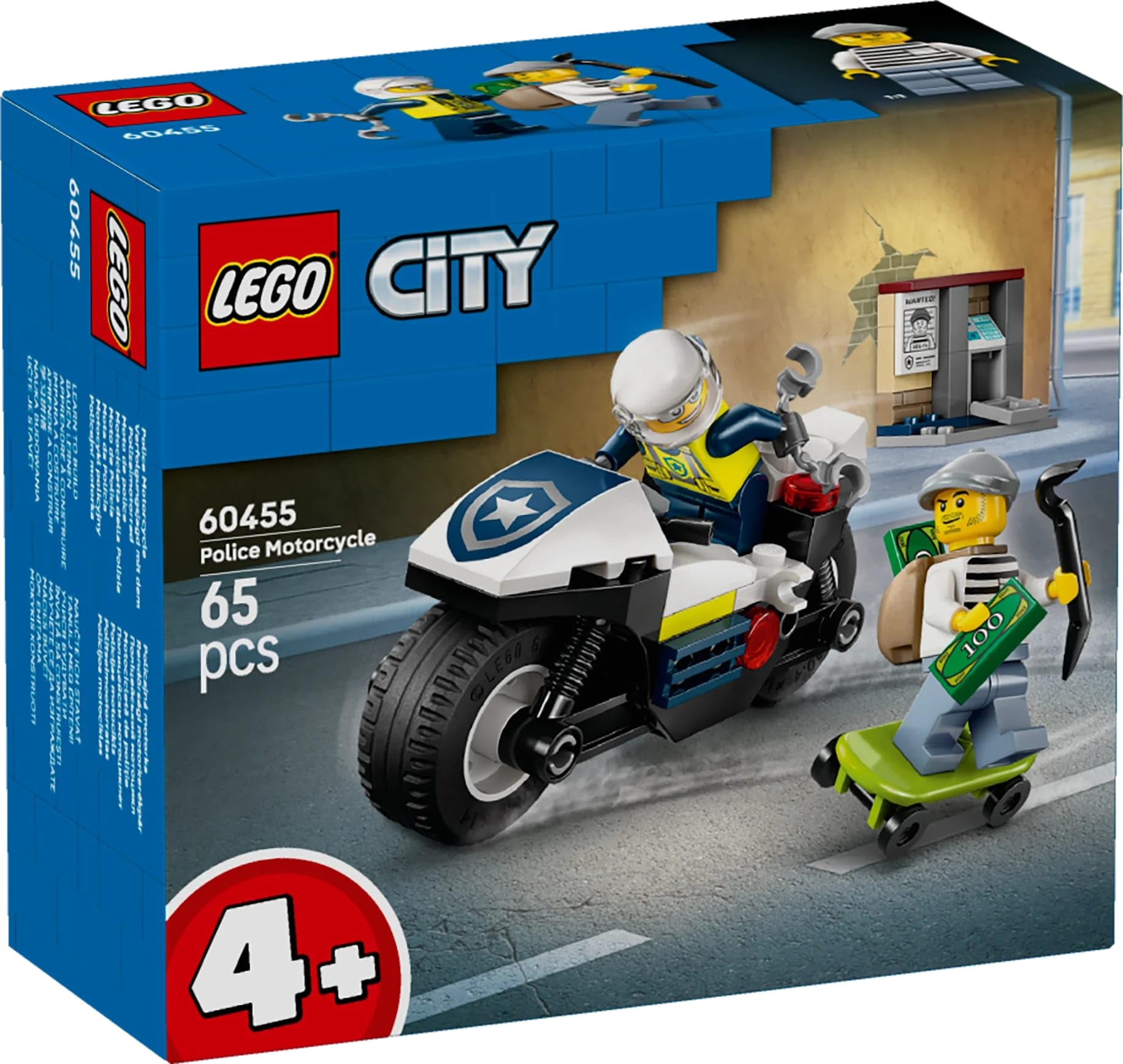 LEGO City Police Motorcycle Chase Set - Building Toy with Motorbike, 2 Minifigures, 65 Pieces for Ages 4+ 15