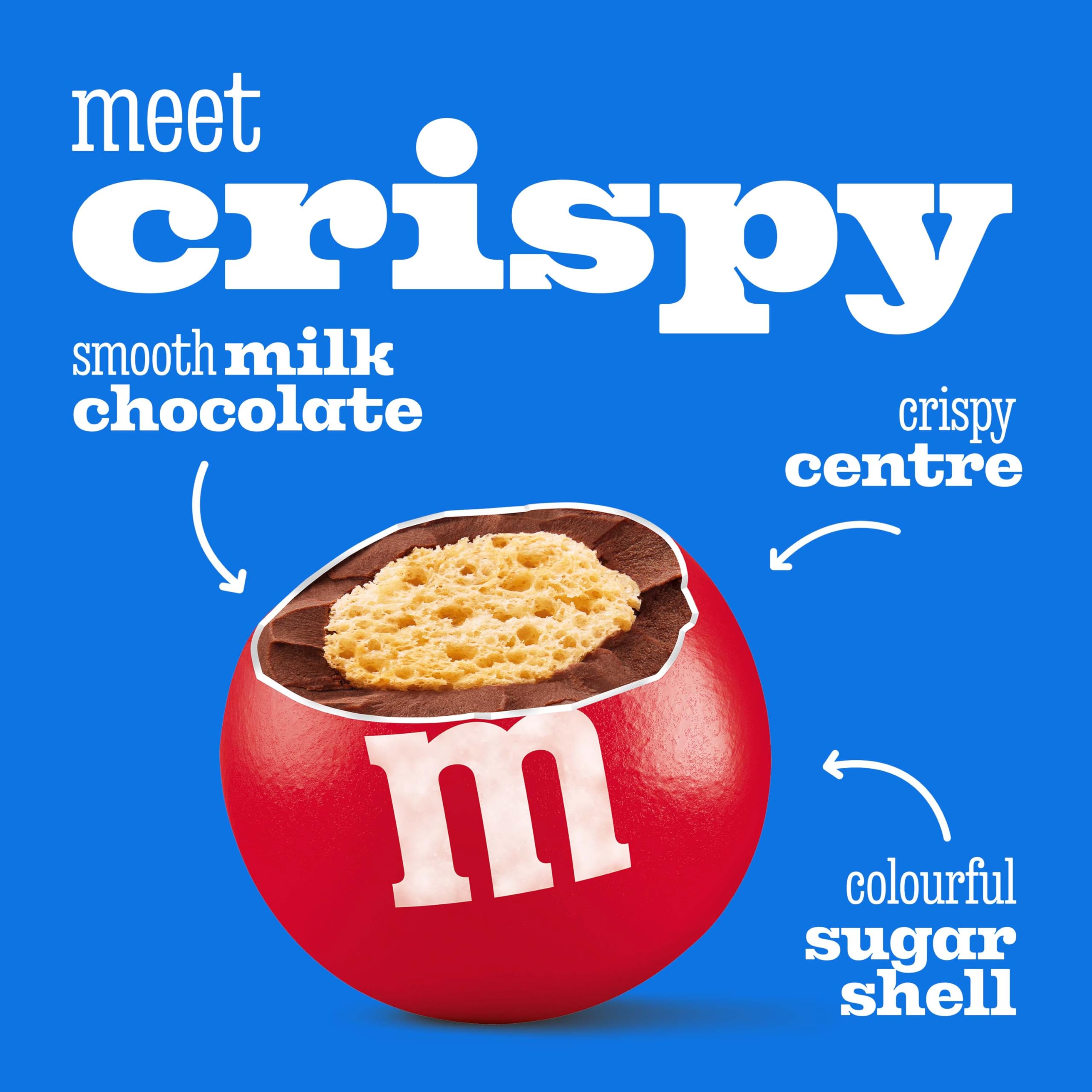 M&M's Crispy Chocolate Party Bag - Crispy Puffed Rice Centre | 675g Bulk Bag