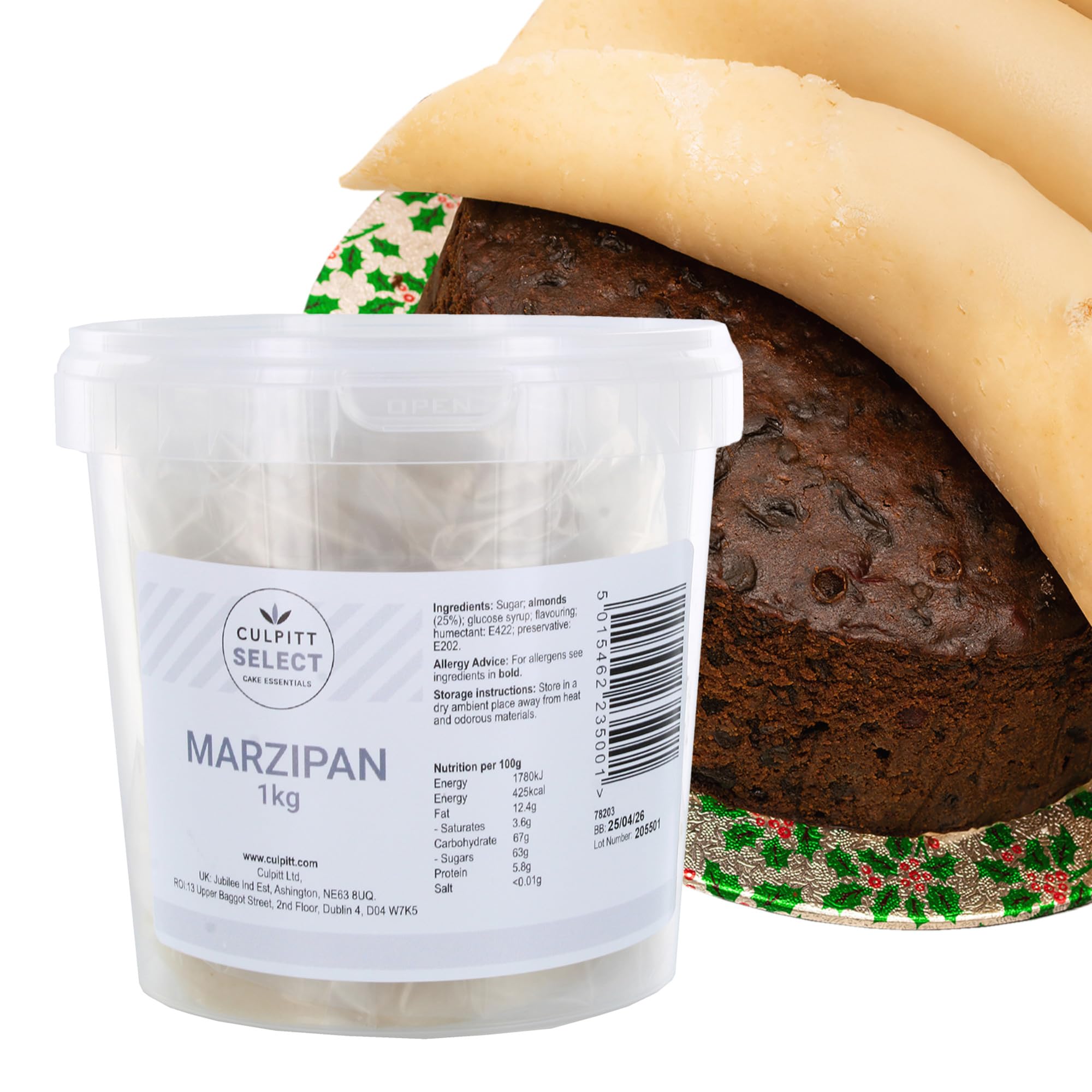 Culpitt Select Ready To Roll Marzipan Icing - 1kg Almond Paste for Cakes and Decorations 1