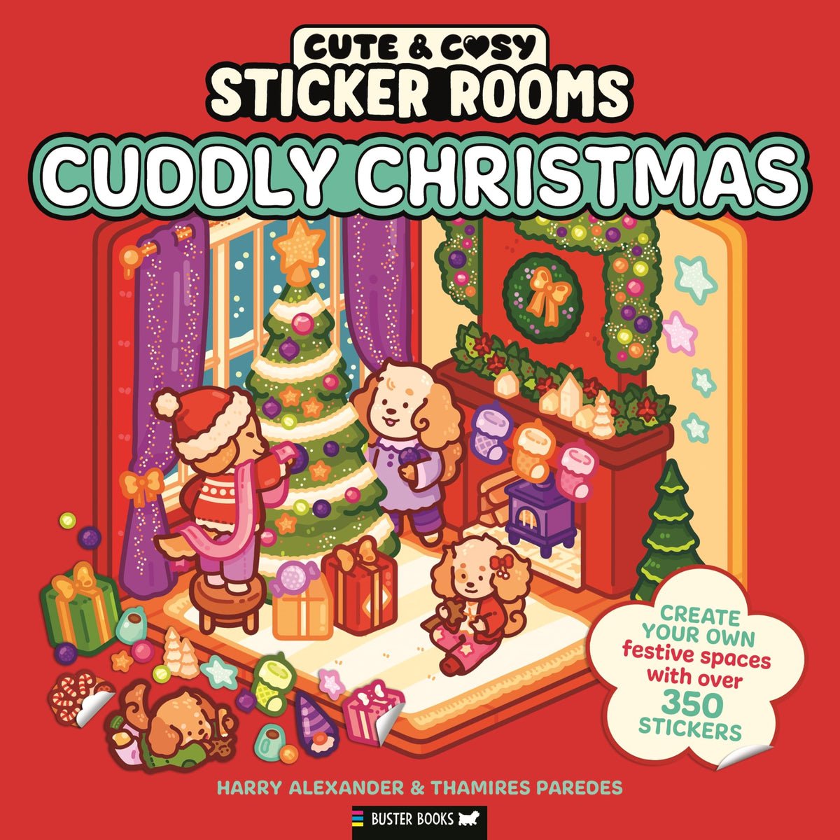 Buster Books Sticker Rooms: Cuddly Christmas Activity Book - Ages 6+