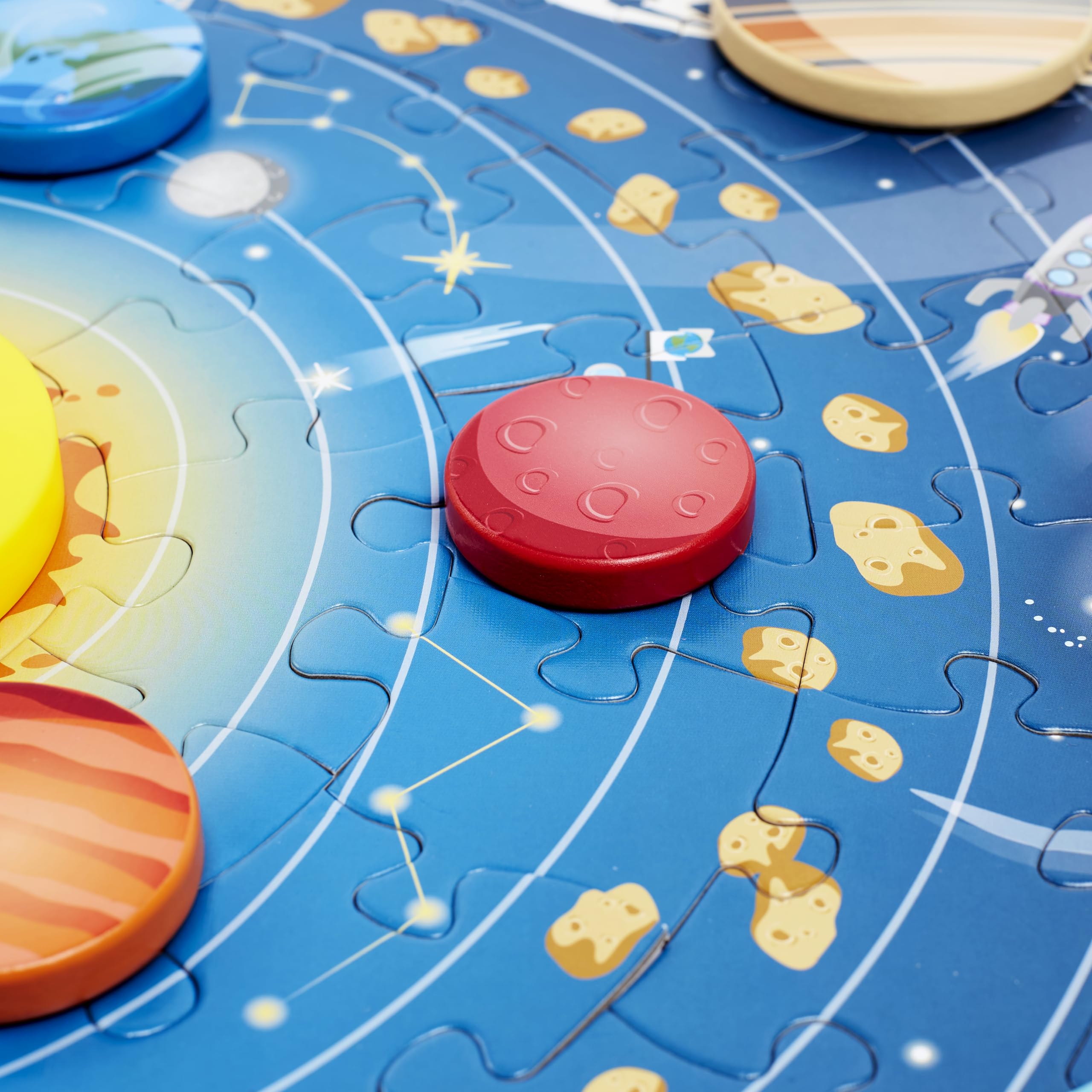 Hape Solar System Puzzle with LED Sun and 3D Spinning Planets 5