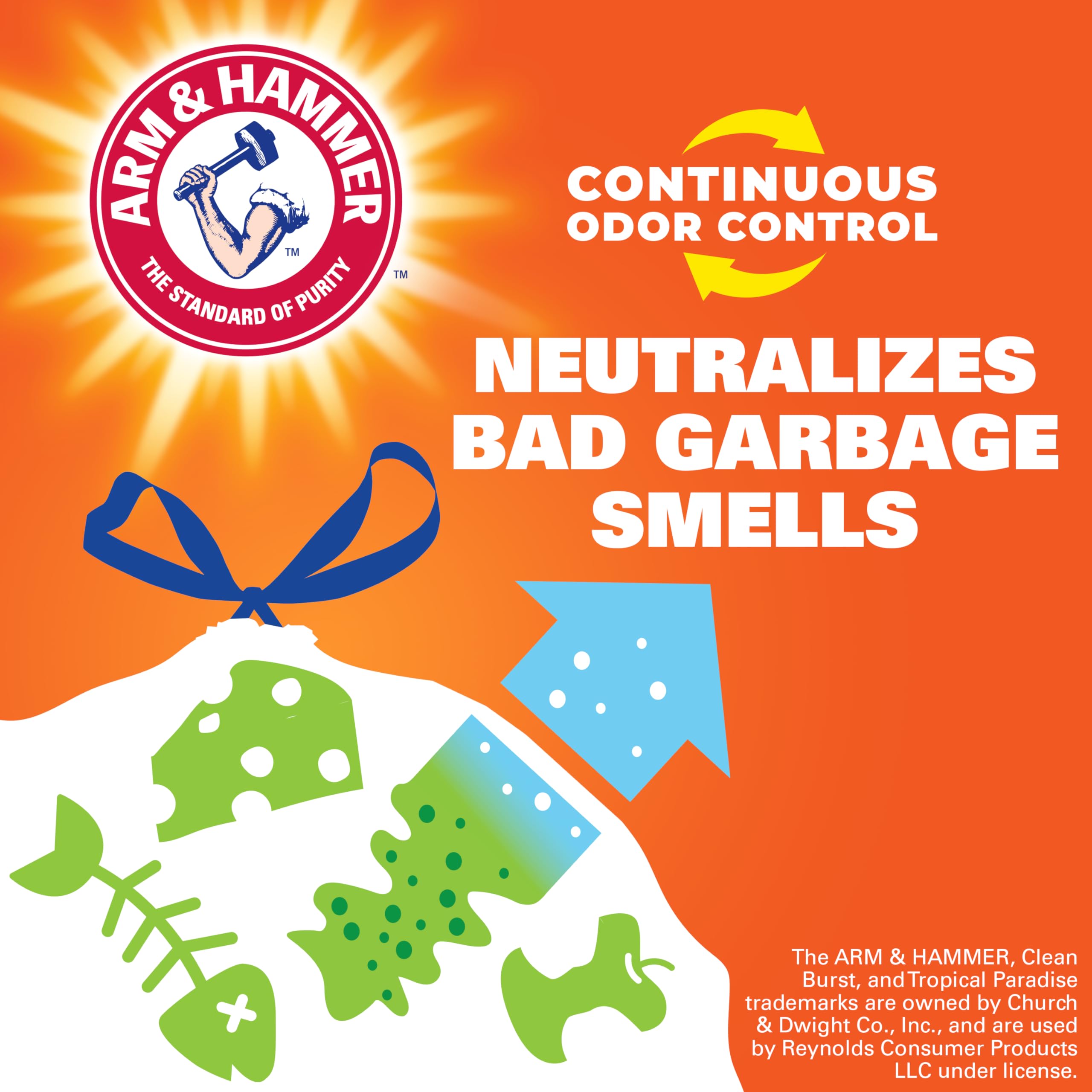 Hefty Ultra Strong Trash Bags Clean Burst Scent 13 Gallon Tall Kitchen Drawstring 80 Count 5