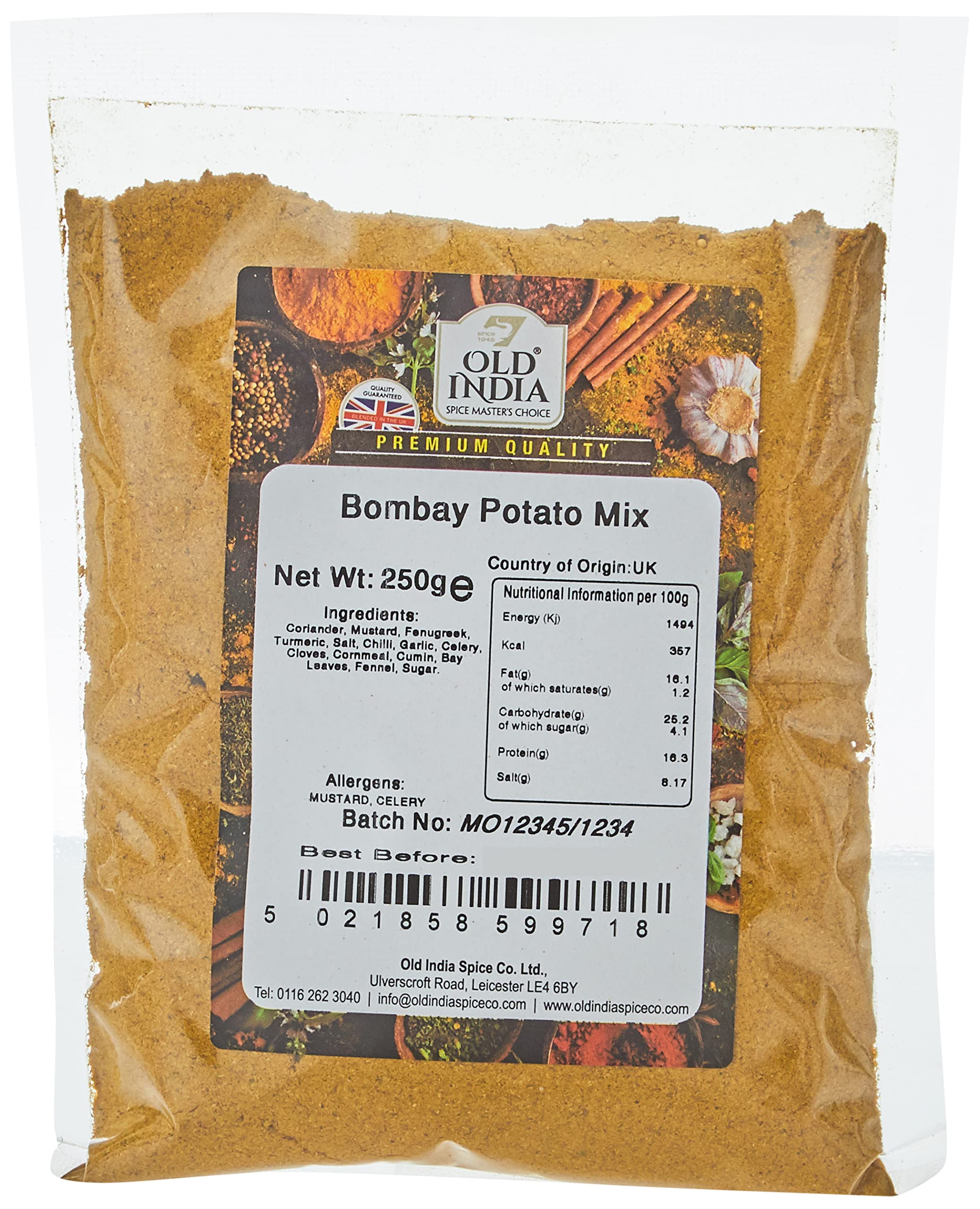 Old India Bombay Potato Mix Indian Seasoning | 250g Natural & GMO Free Spice Blend 1
