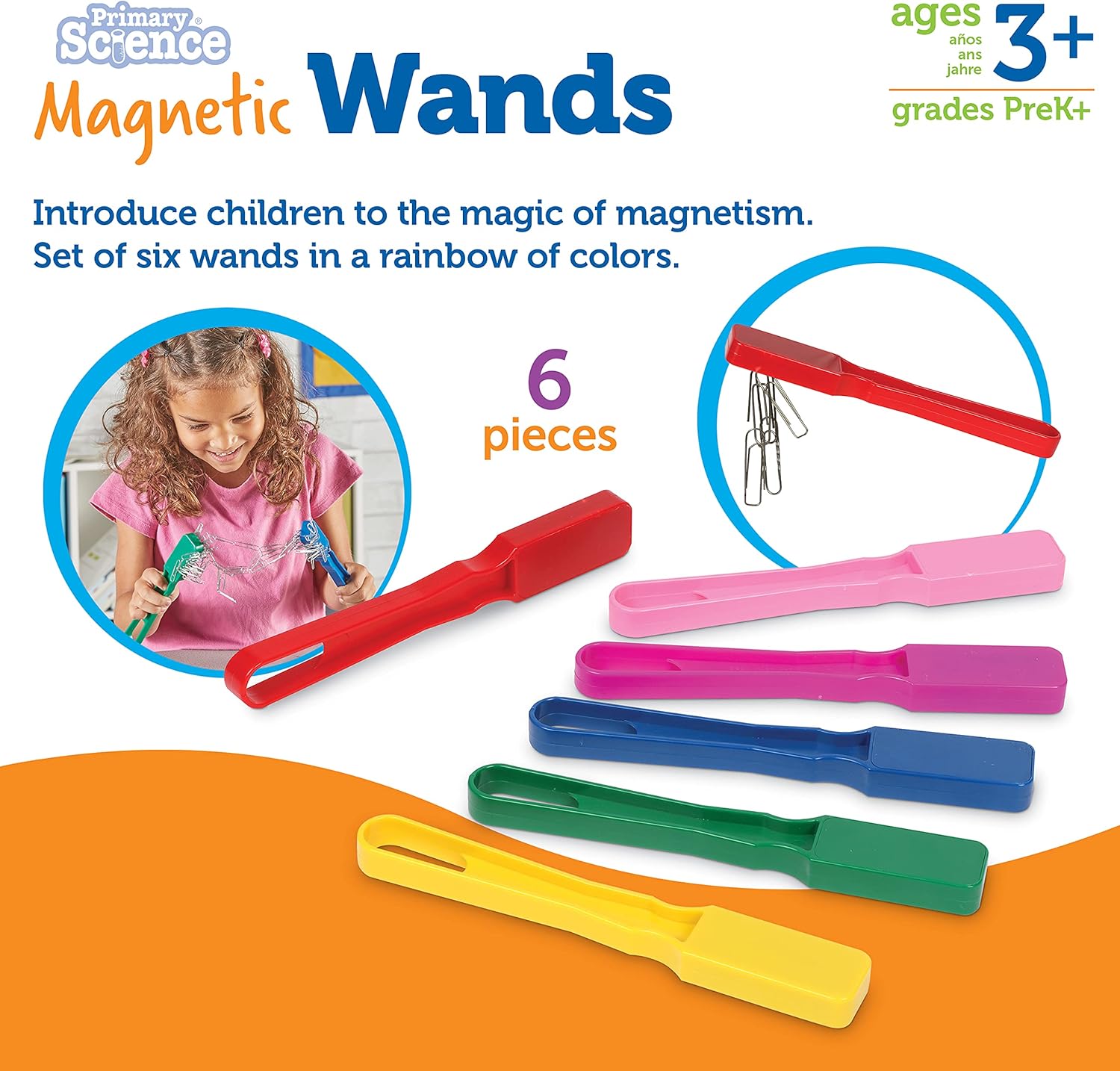 Learning Resources Magnetic Wands Set of 6 - STEM Learning Toy for Early Exploration 4