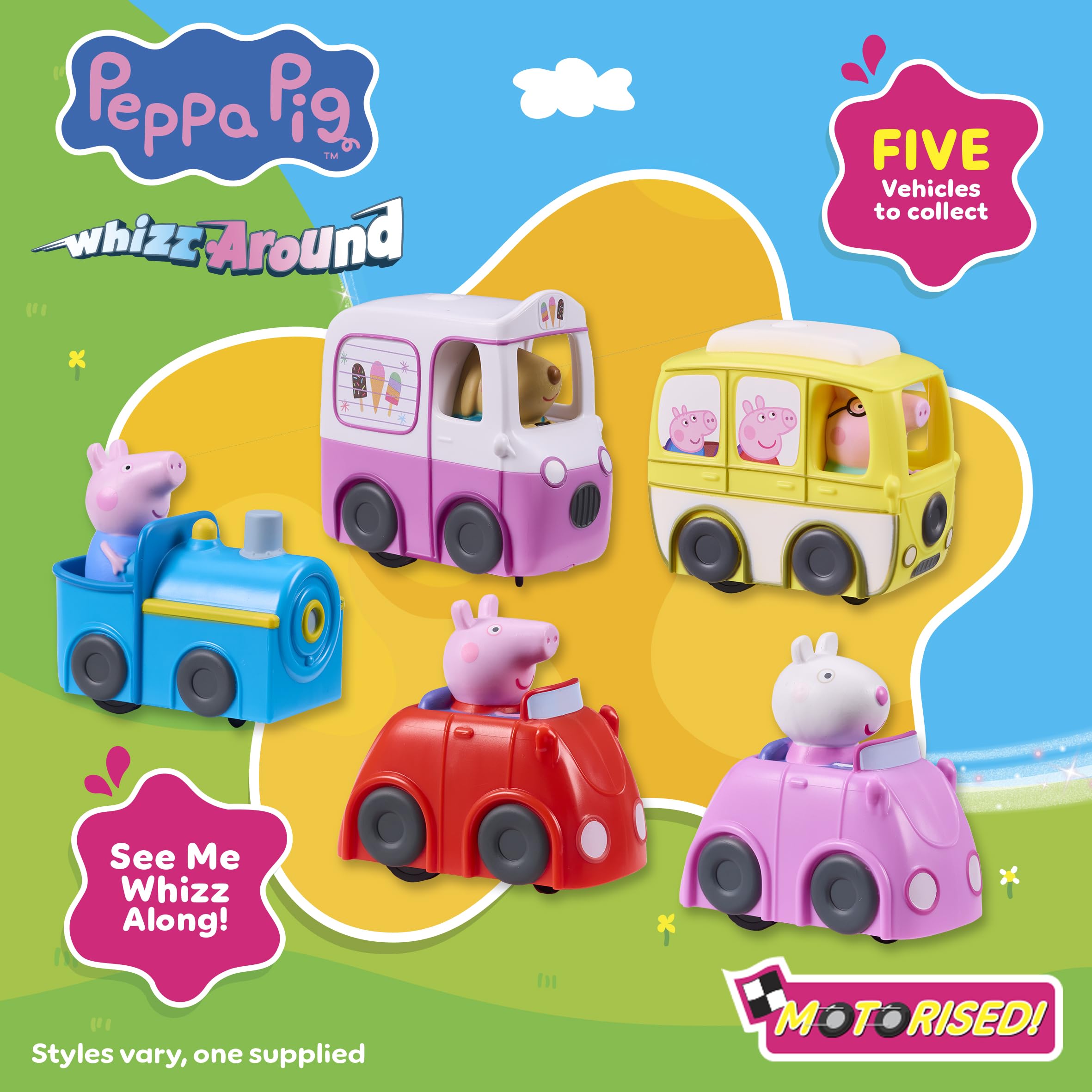 Peppa Pig Whizz Around Suzy Sheep's Little Pink Car - Motorised Vehicle for Toddlers 2+ 3