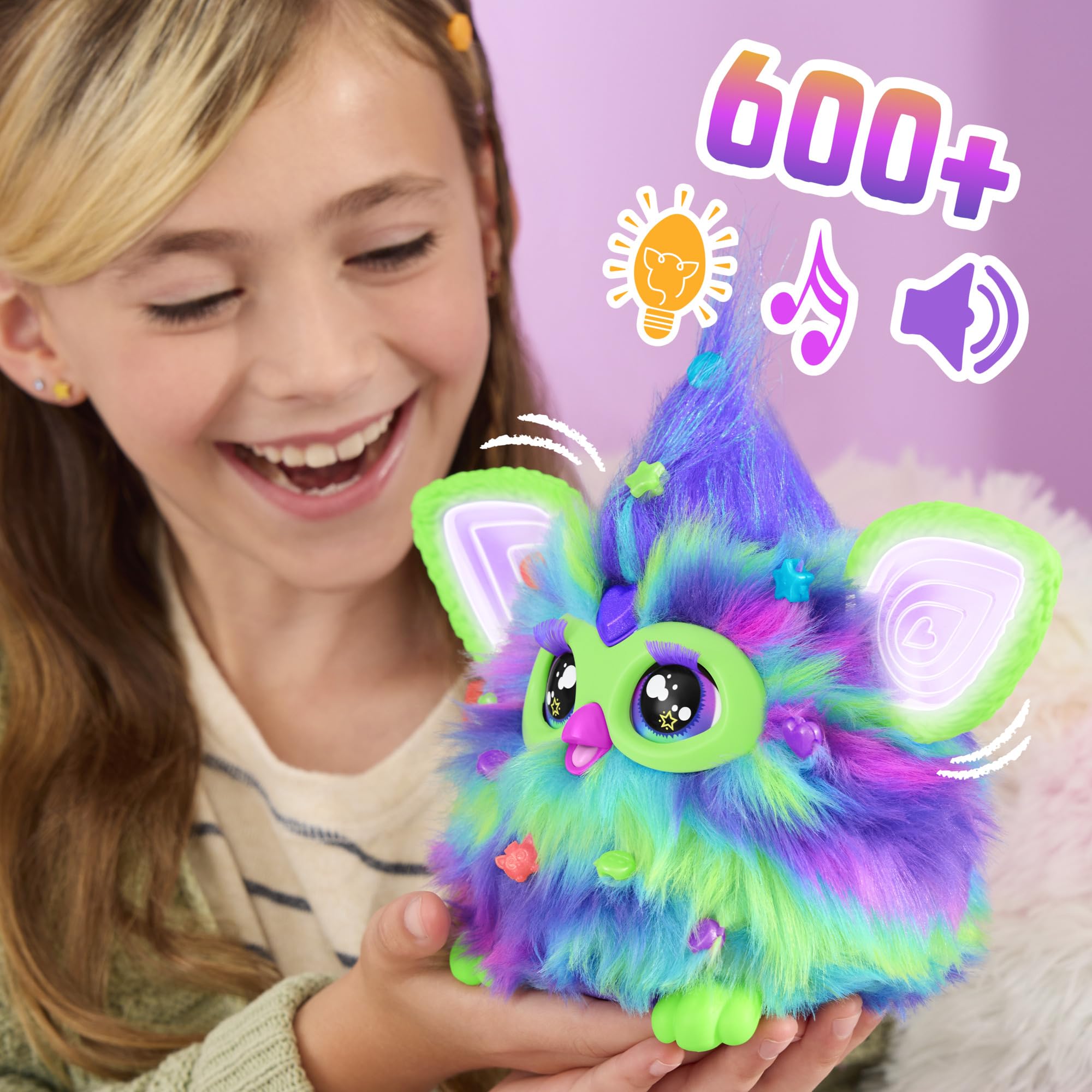 Furby Galaxy Glow in the Dark Interactive Plush Toy - English Version, 6+ Years 8