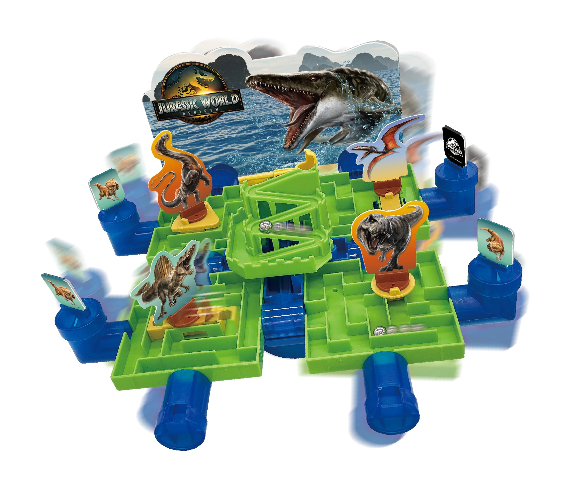 EPOCH Games Jurassic World Rebirth Maze Challenge - Skill-Based Tabletop Game for Ages 4+
