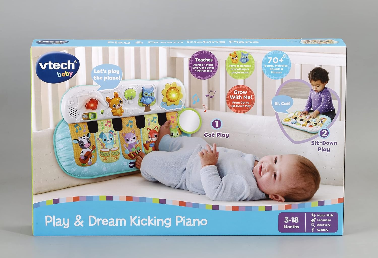 VTech Play & Dream Kicking Piano - Interactive Musical Toy for Babies 3-18 Months 5