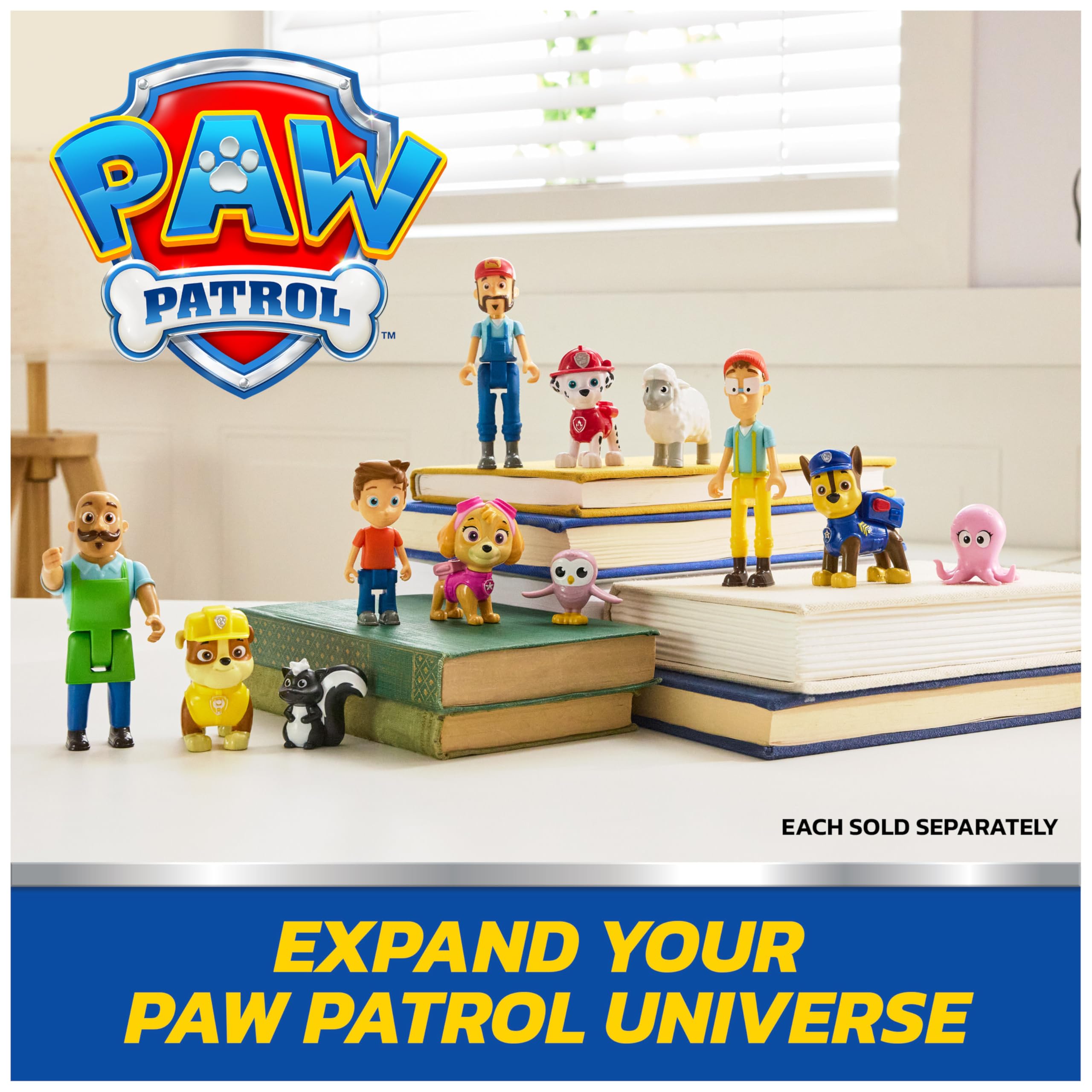 PAW Patrol Marshall & Farmer Al Figure Pack with Sheep Toy Figure - Action Figures for Kids 7