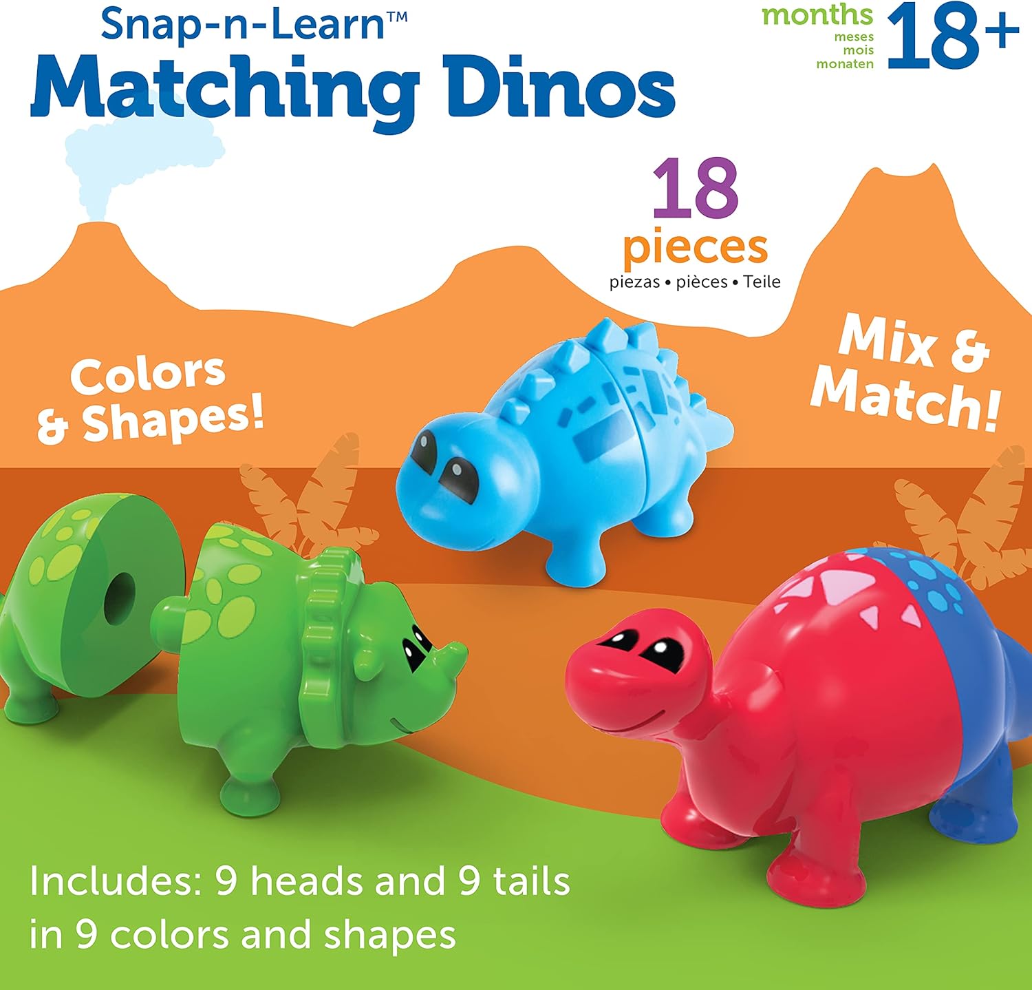 Learning Resources Snap-n-Learn Matching Dinos - Educational Toddler Puzzle for Ages 18 Months+ 3