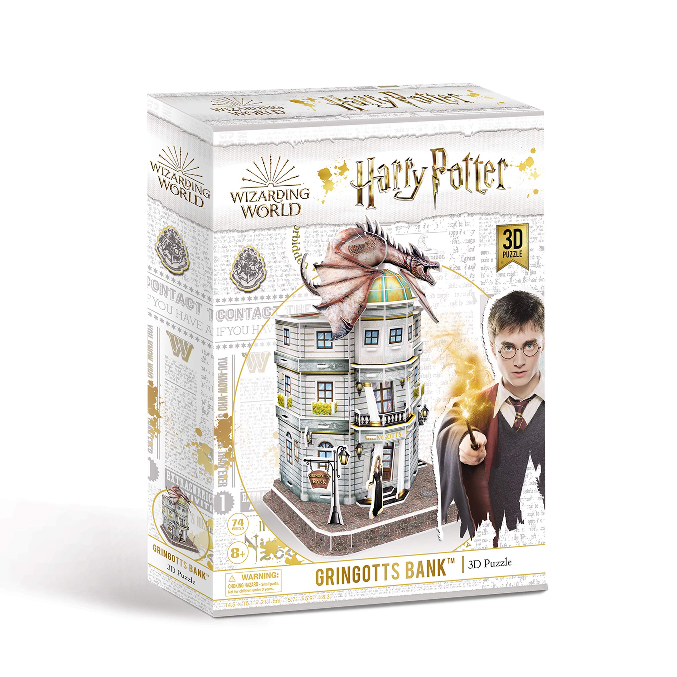 University Games Harry Potter 3D Puzzle - Gringotts Bank with Ukrainian Ironbelly Dragon 5