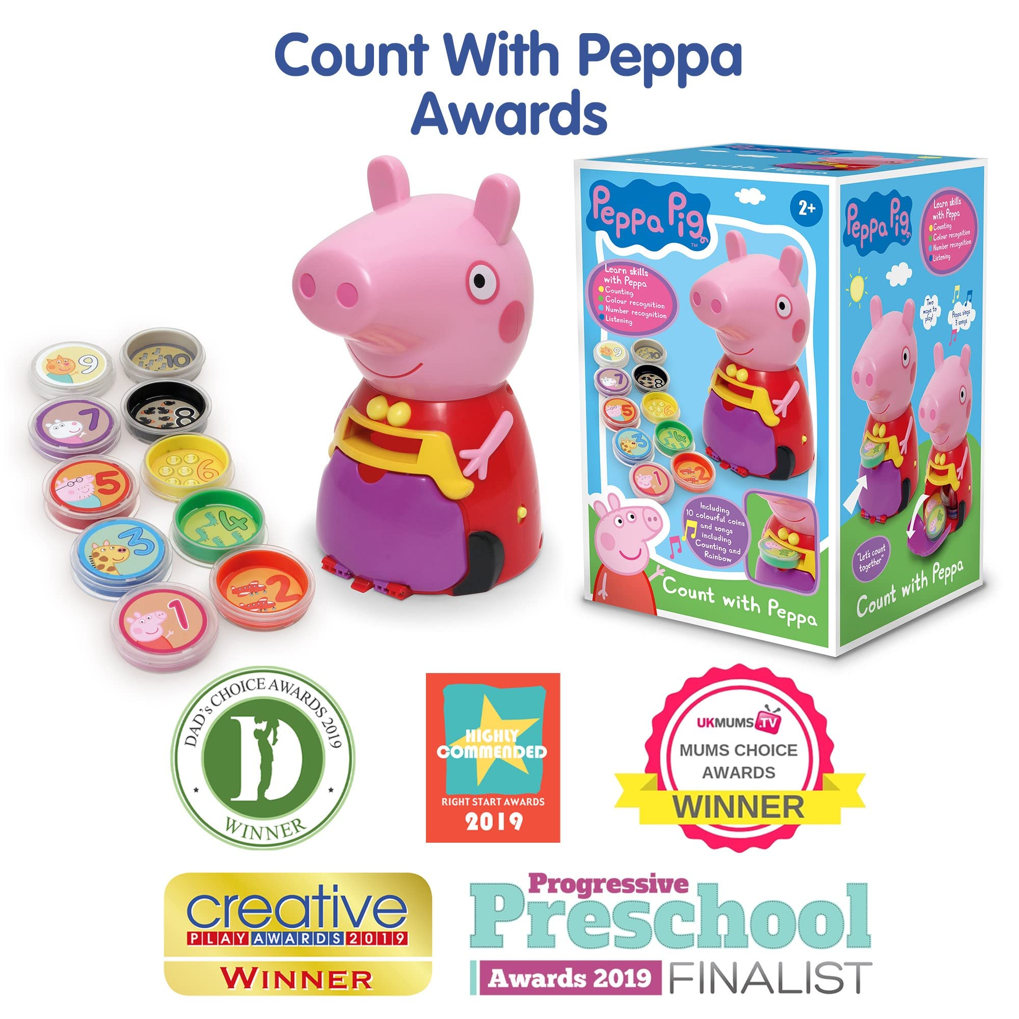 Peppa Pig Count with Peppa Interactive Learning Toy with 10 Coins 12