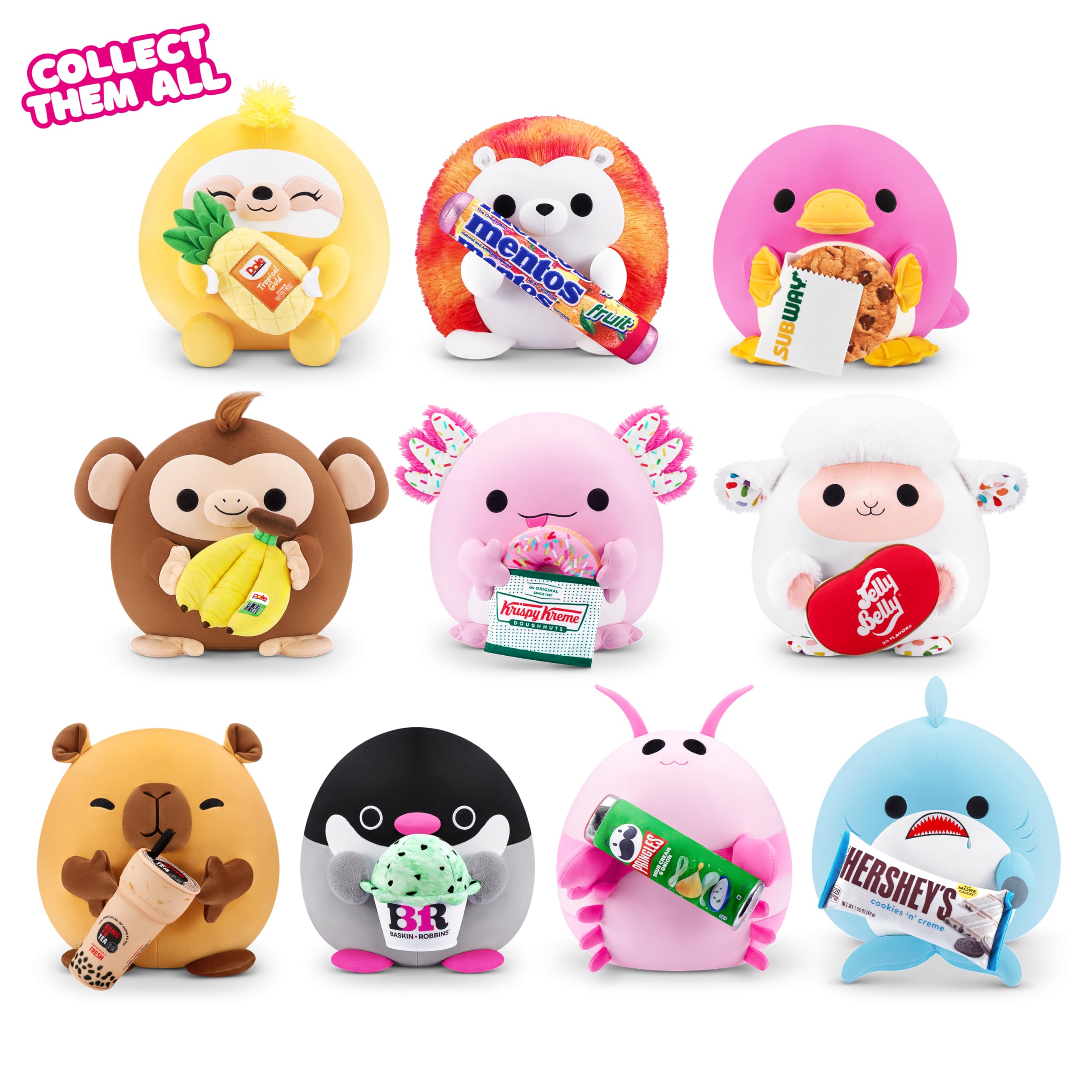 Snackles Series 2 Monkey - Dole Banana Plush Toy, 8-inch Super Soft Squishy Stuffed Animal 3