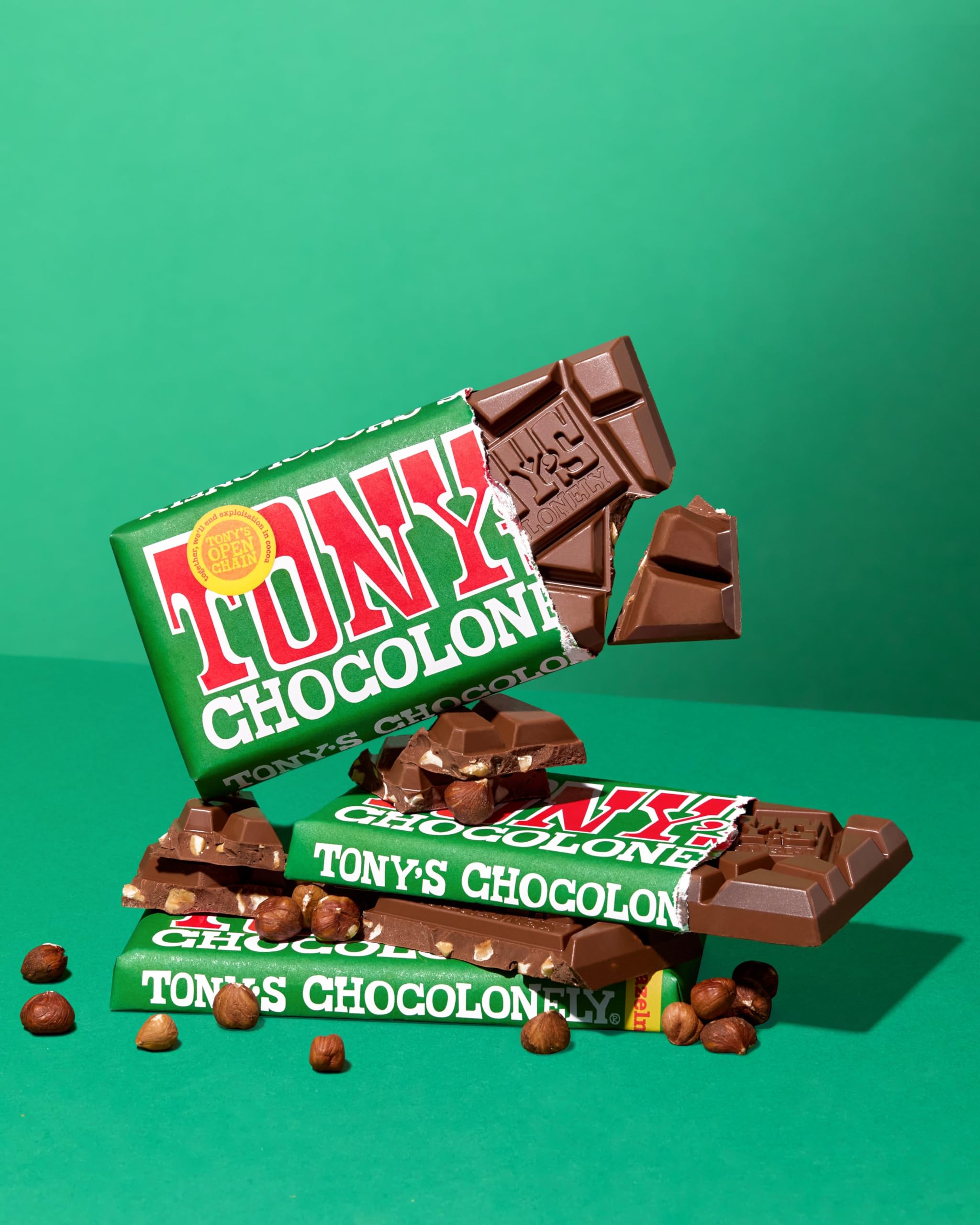 Tony's Chocolonely Milk Chocolate with Hazelnuts - 180g, Fairtrade Belgian Chocolate Bar, Vegetarian Snack 6