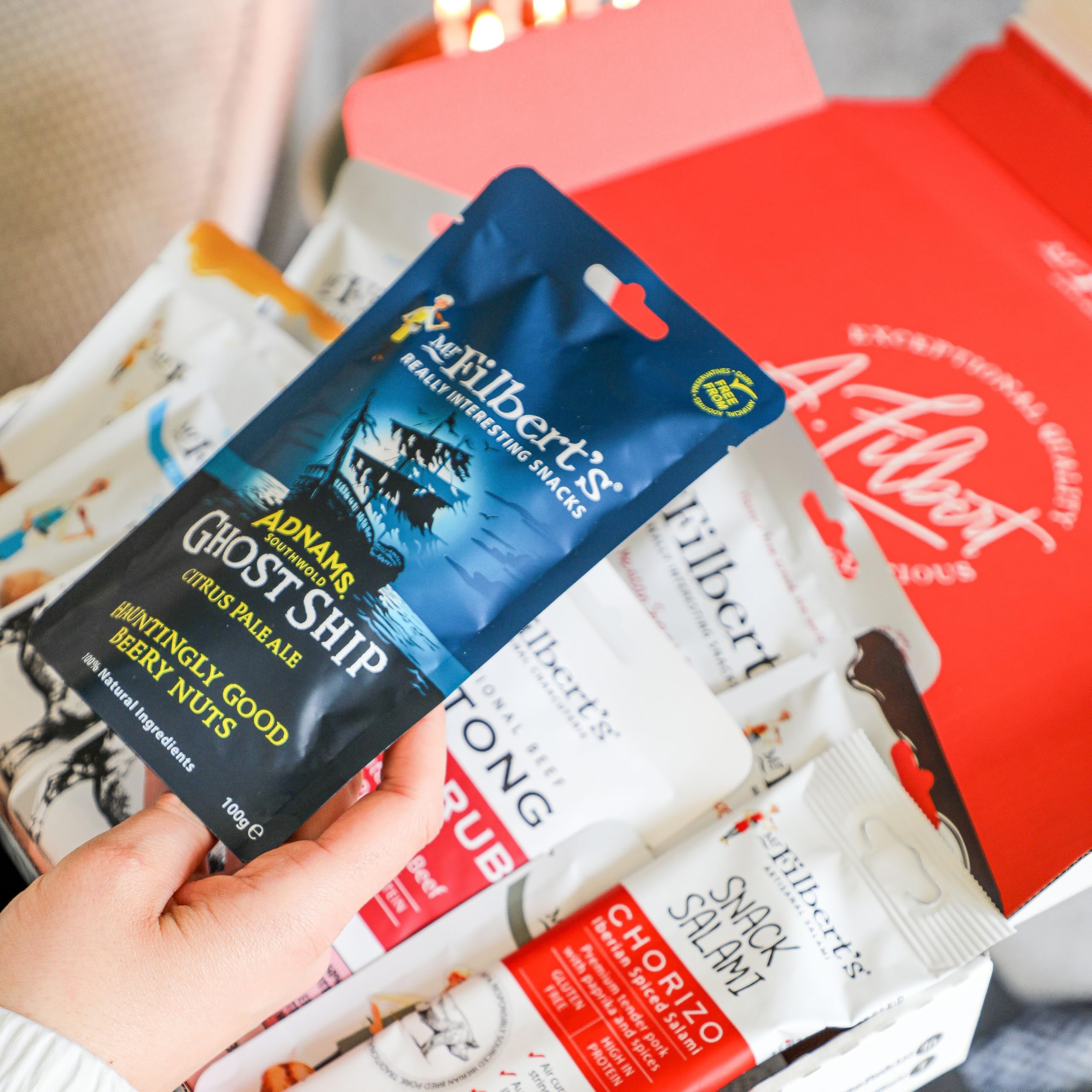 Mr Filbert's For Him Selection Box - Nuts, Olives & Cured Meats Snack Gift 10