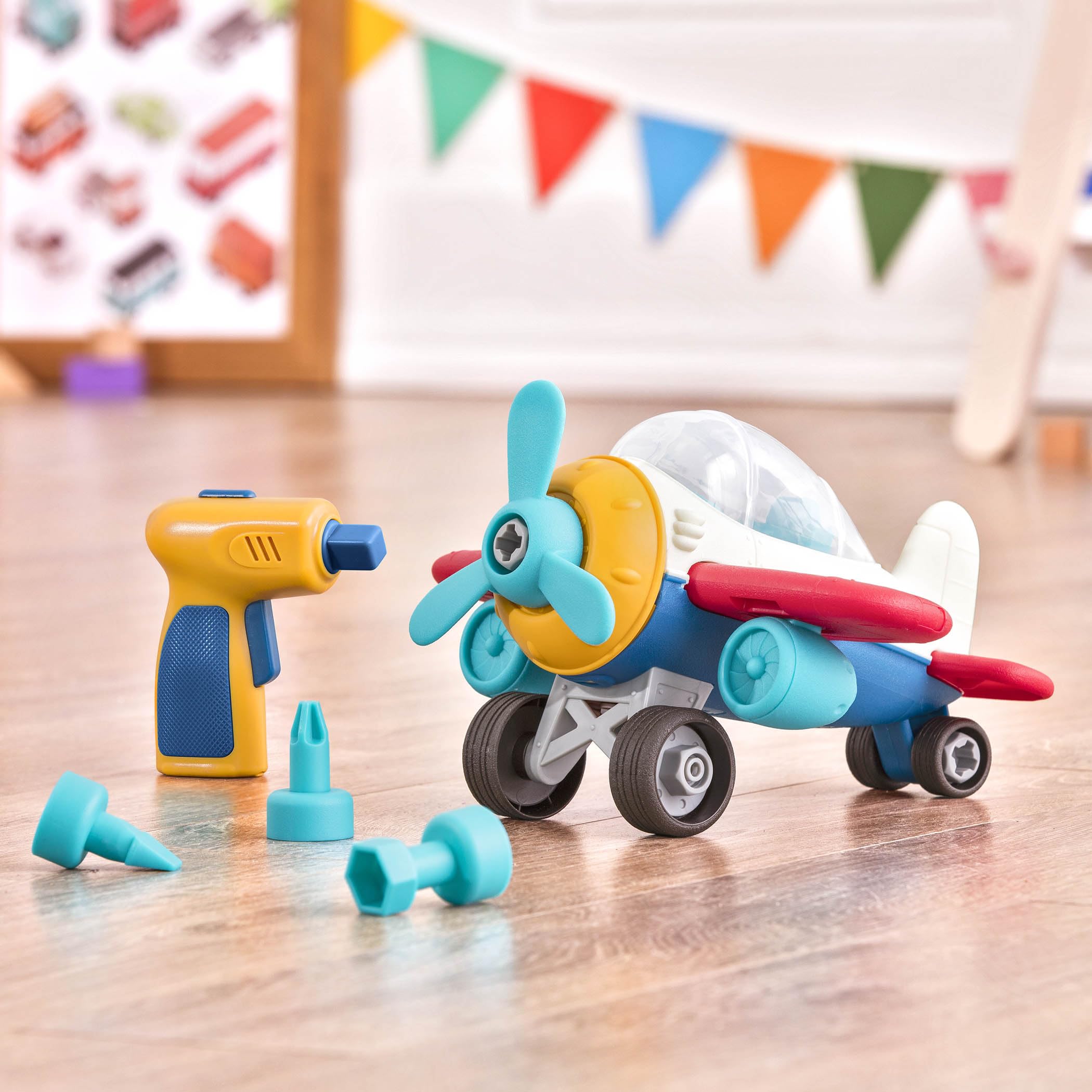 Wonder Wheels Take-Apart Airplane Playset - Building Toy with Drill for Kids 3 Years & Up 7