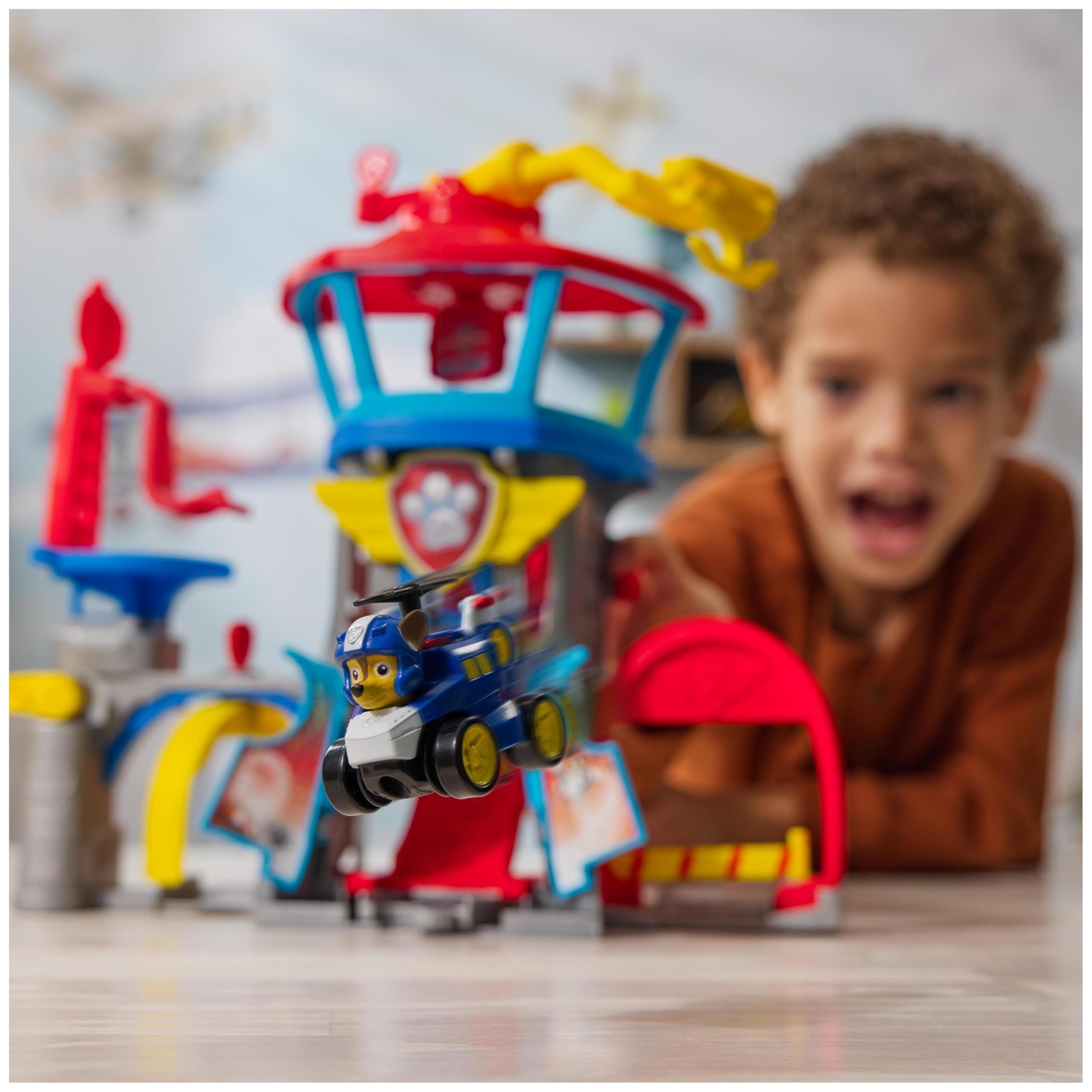 Paw Patrol: Air Rescue Pup Squad Adventure Bay Airport Playset with Chase - 30cm Tall Tower with 7 Play Areas 5