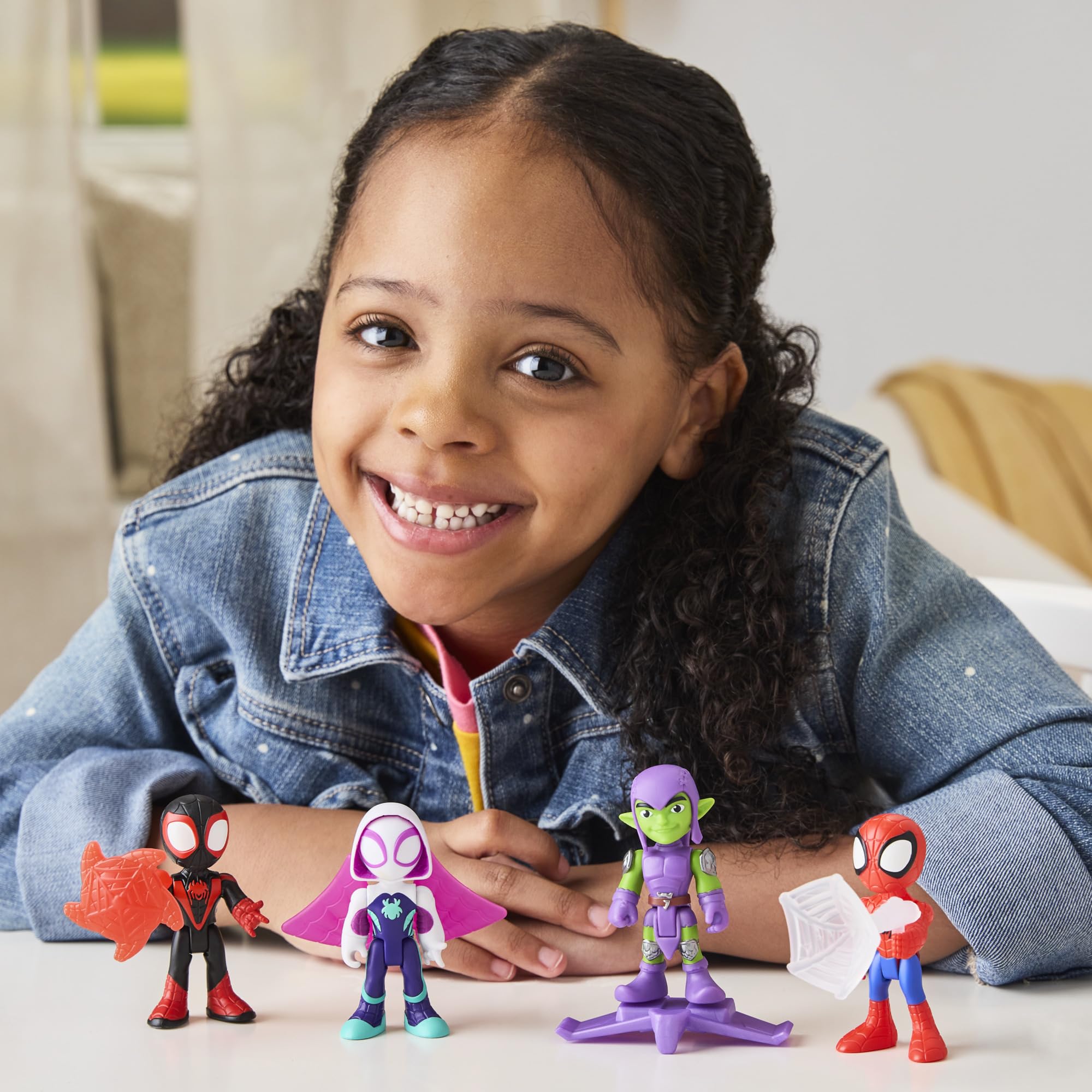 Spidey and His Amazing Friends Web-Slinging Adventure Set - 4-Pack Poseable Marvel Action Figures 9