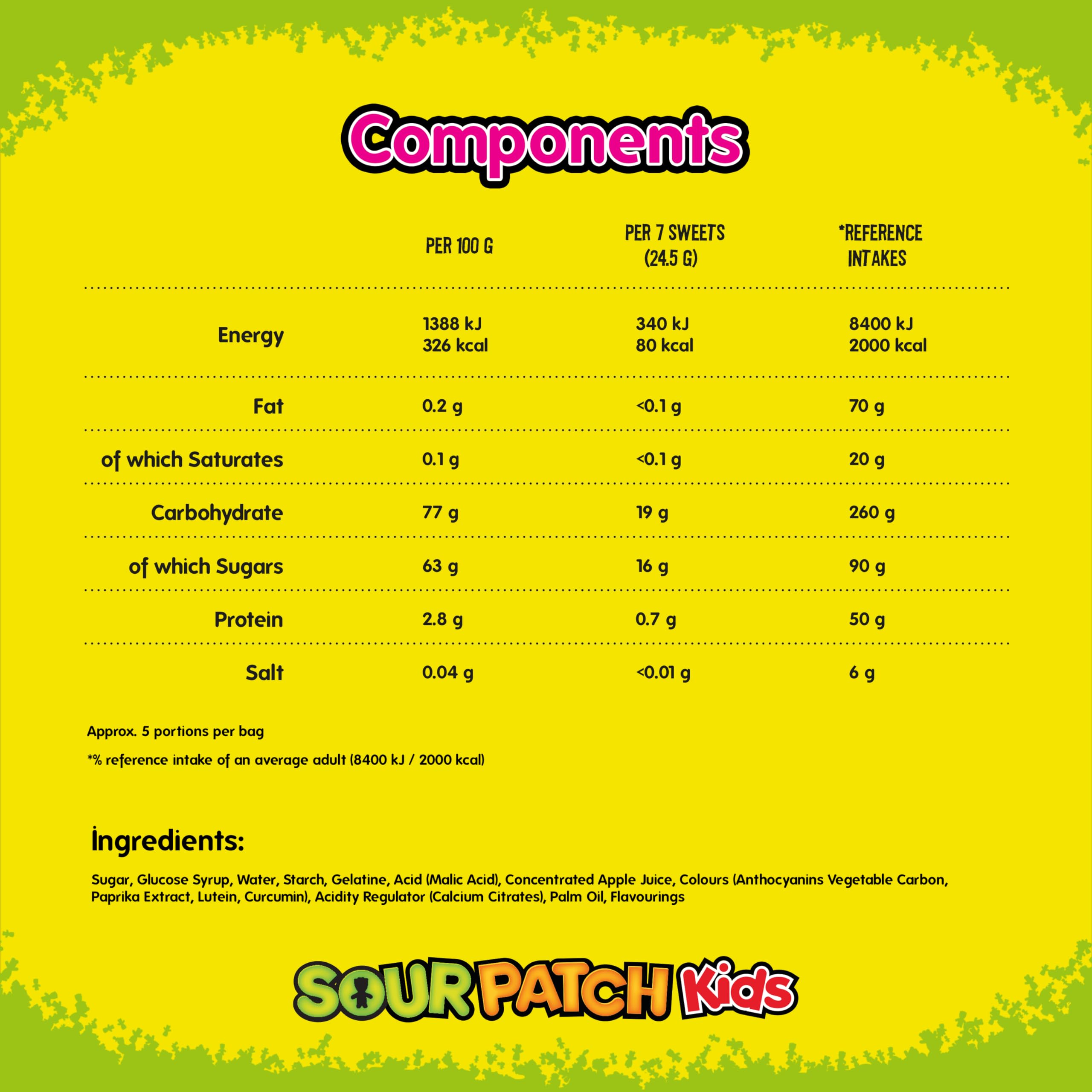 Sour Patch Kids Assortment - Soft & Chewy Sour Then Sweet Candies 350g 3