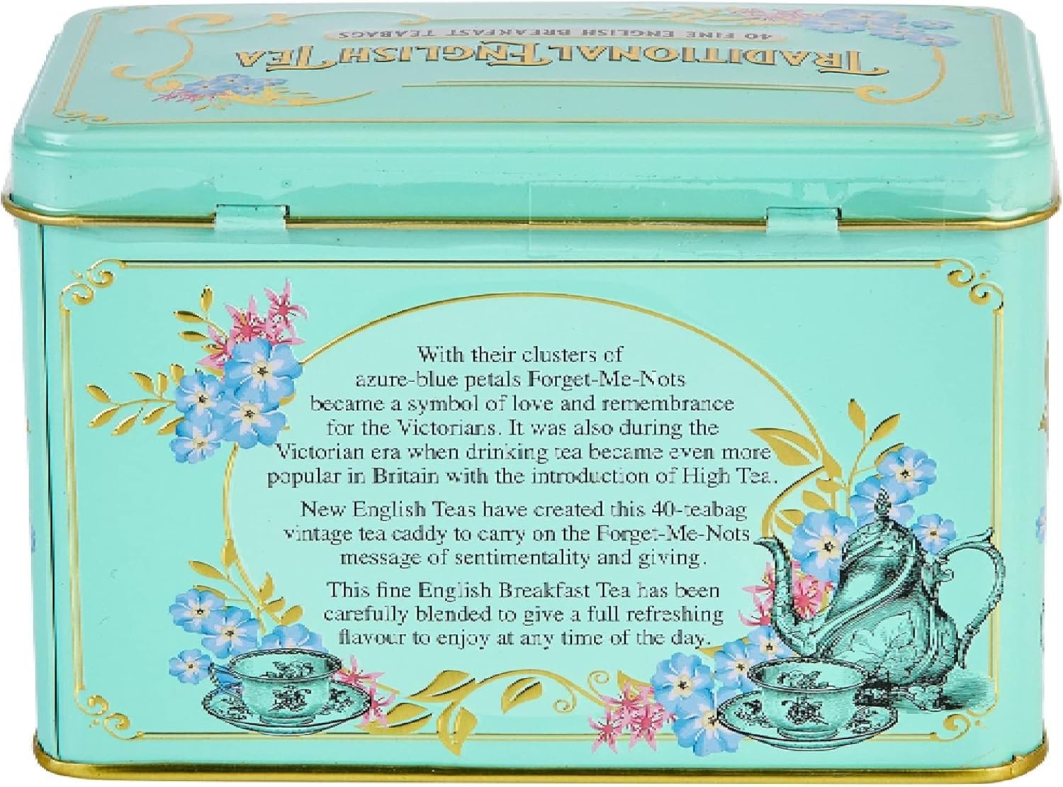 New English Teas - Vintage Victorian Tea Caddy with 40 English Breakfast Tea Bags 6