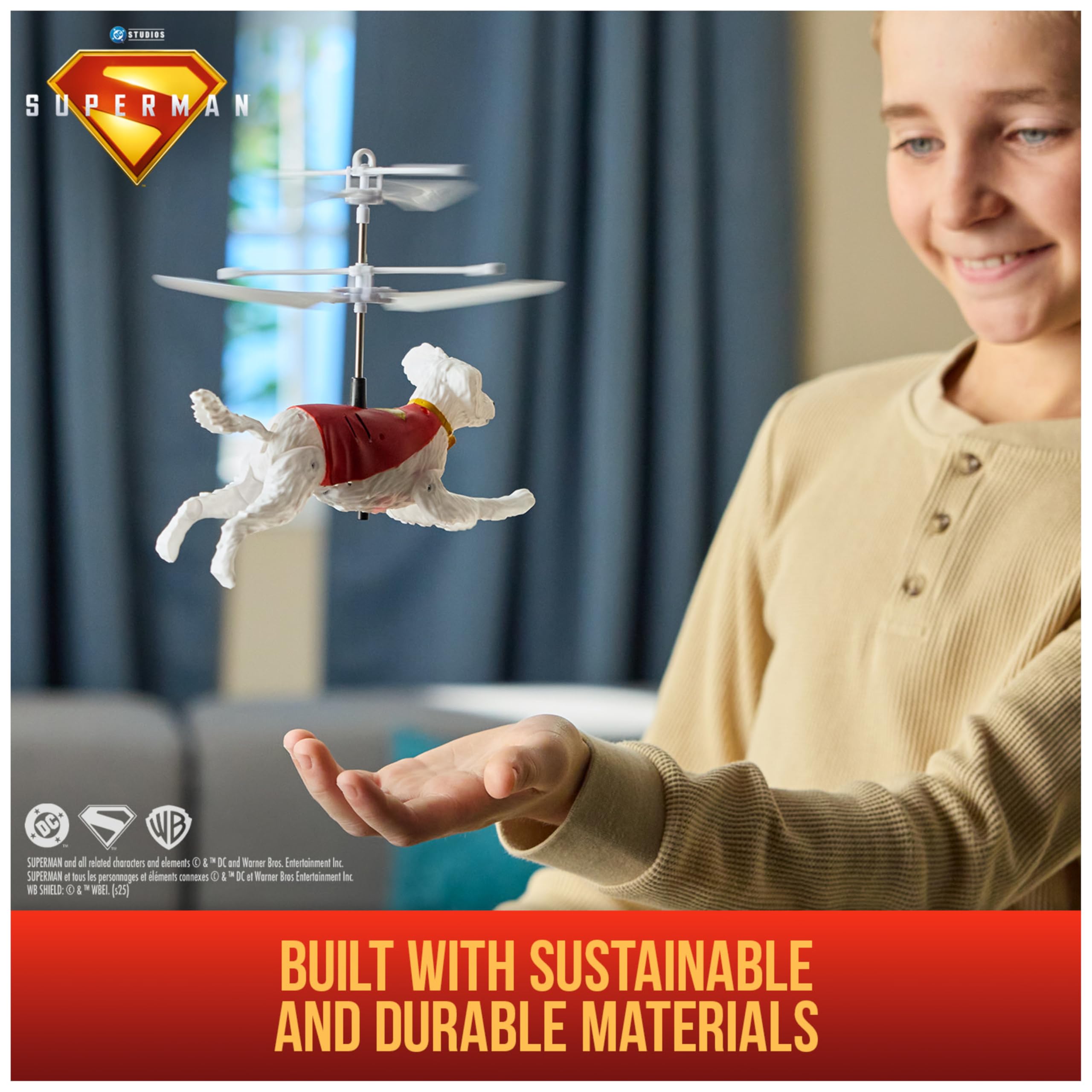 SUPERMAN Up in the Sky! Flying Krypto RC Toy - Hand-Controlled Flight, Ages 4+ 8