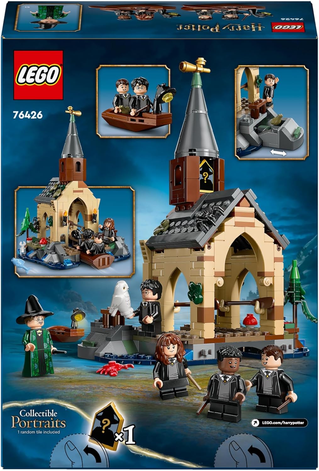 LEGO Harry Potter Hogwarts Castle Boathouse Set with 2 Boat Toys - 350-Piece Building Set for Ages 8+ 3