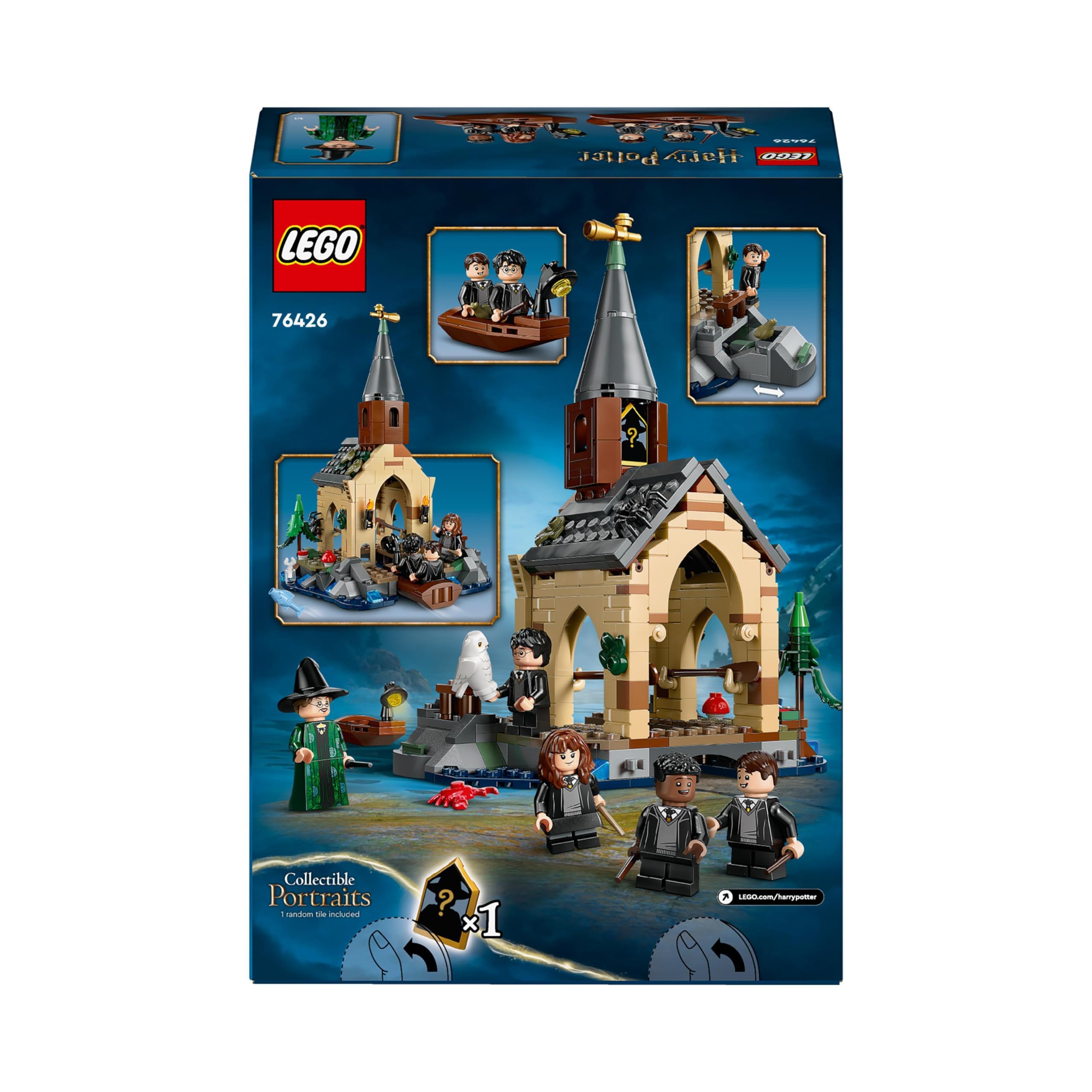 LEGO Harry Potter Hogwarts Castle Boathouse Set with 2 Boat Toys - 350-Piece Building Set for Ages 8+ 10