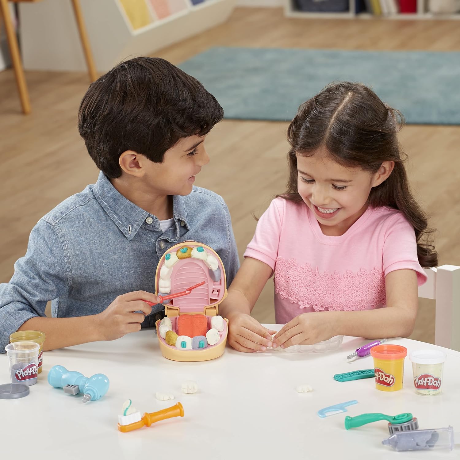 Play-Doh Drill 'n Fill Zahnarzt – Zahnarzt-Spielset für Kinder ab 3 Jahren 6