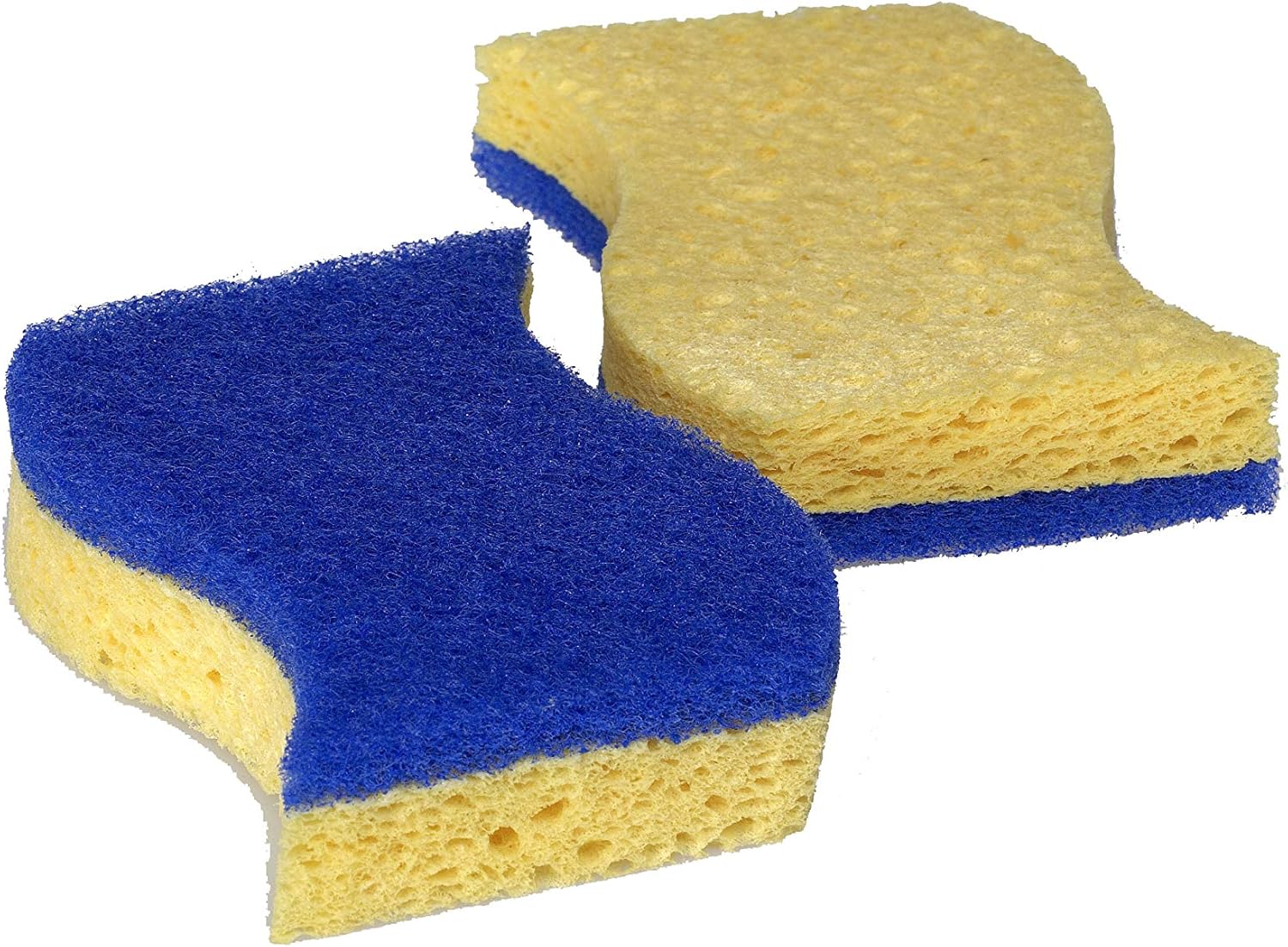 Spontex Non-Scratch Super Absorbent Sponge Scourers, Pack of 2 - Yellow 4