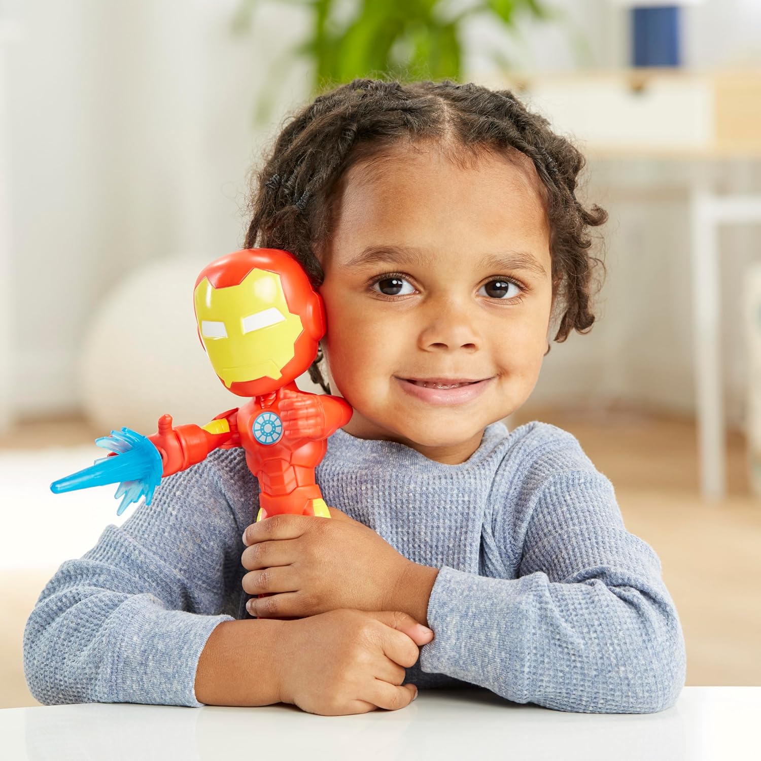 Marvel Spidey and His Amazing Friends Supersized Iron Man Action Figure - 9 Inch Poseable Toy for Preschoolers 5