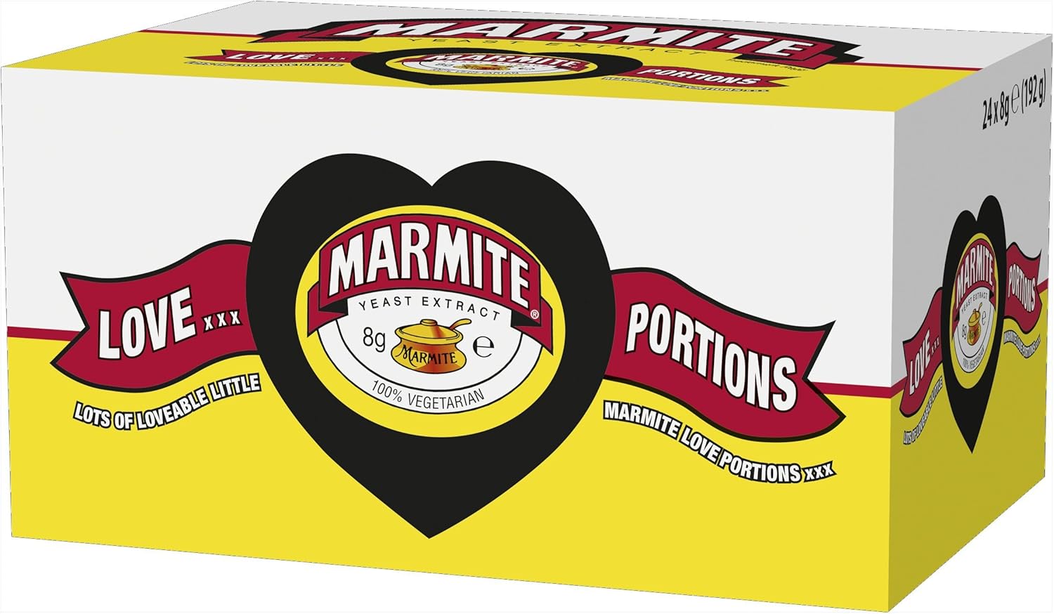 Marmite Yeast Extract Vegan Spread, 24 x 8 g Love Portions, 192 g (Pack of 1)