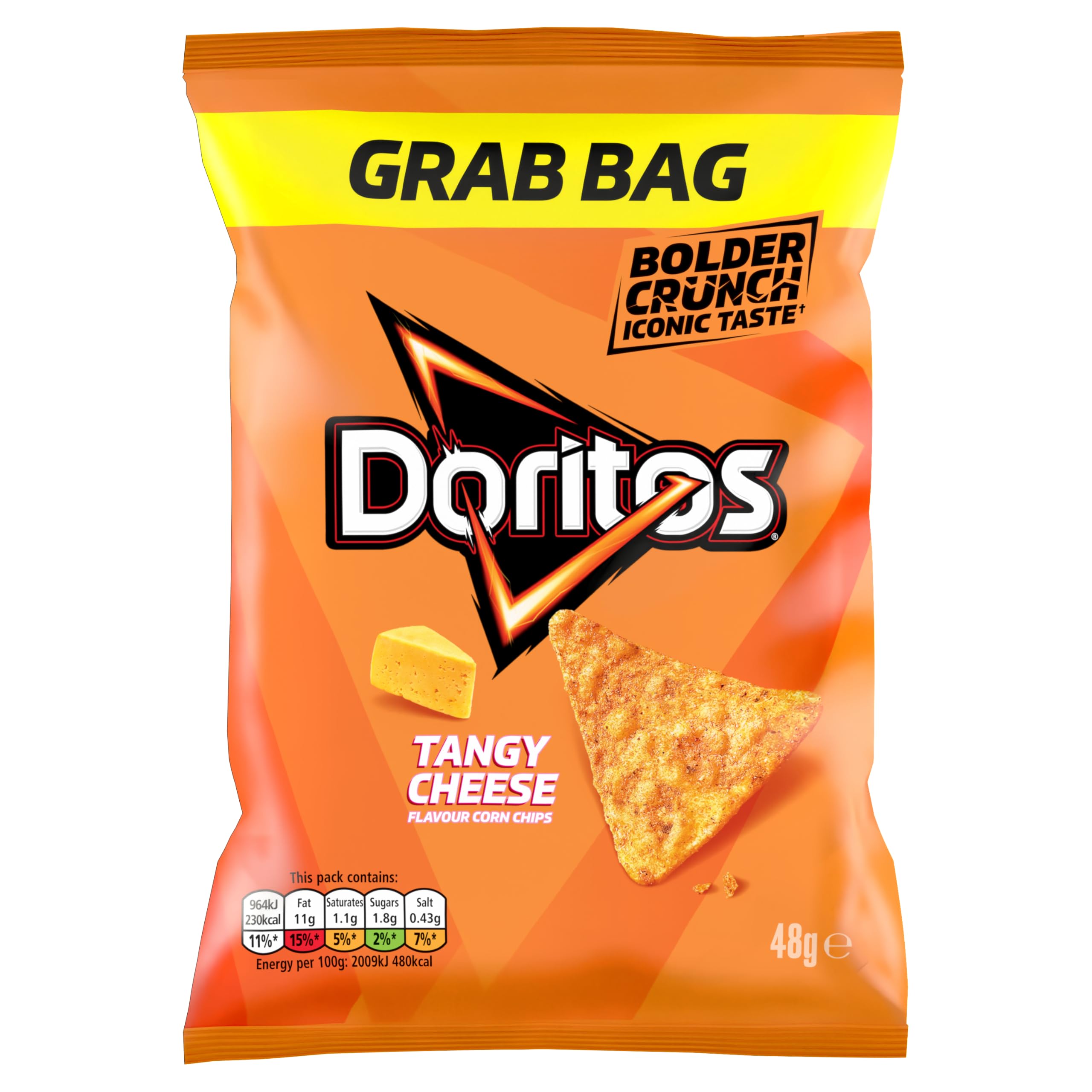 Doritos Tangy Cheese Flavour Tortilla Chips Crisps 48g (Case of 24)
