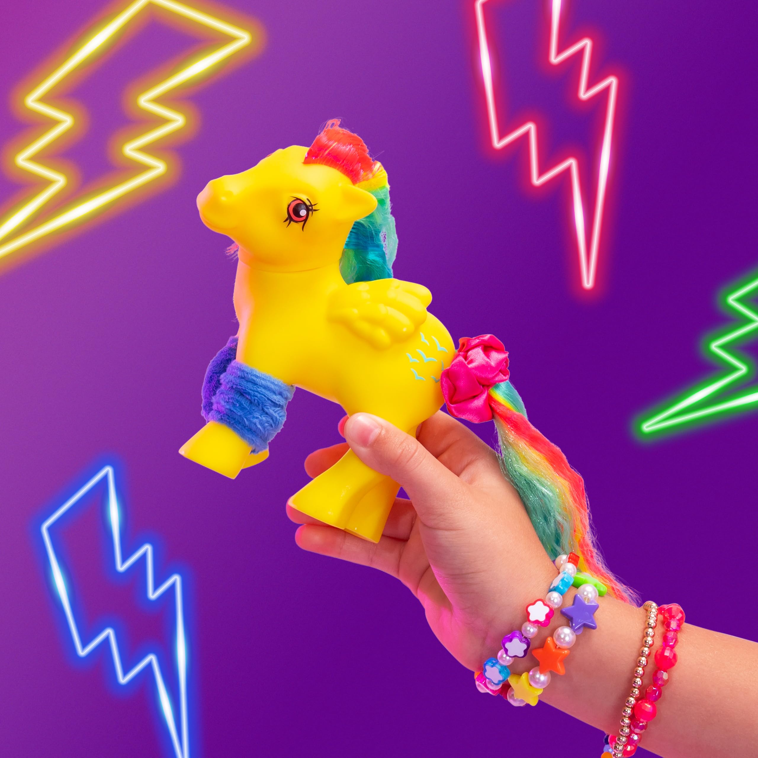 Basic Fun My Little Pony Totally Rad Collection - Skydancer Retro 80s Neon Pony Figure 5