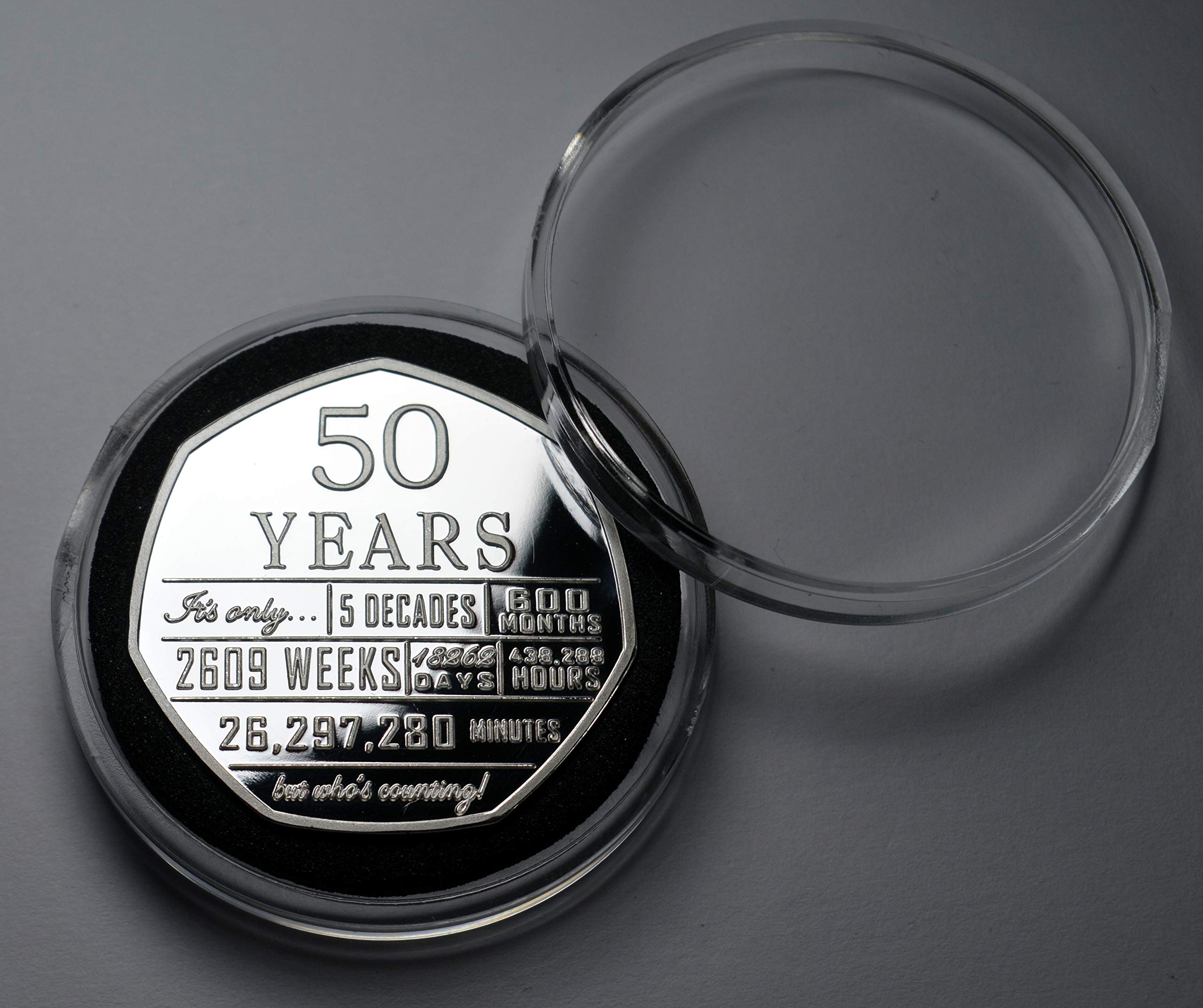 The Commemorative Coin Company 50th Birthday .999 Silver Commemorative Coin - Proof Finish Collectible 6