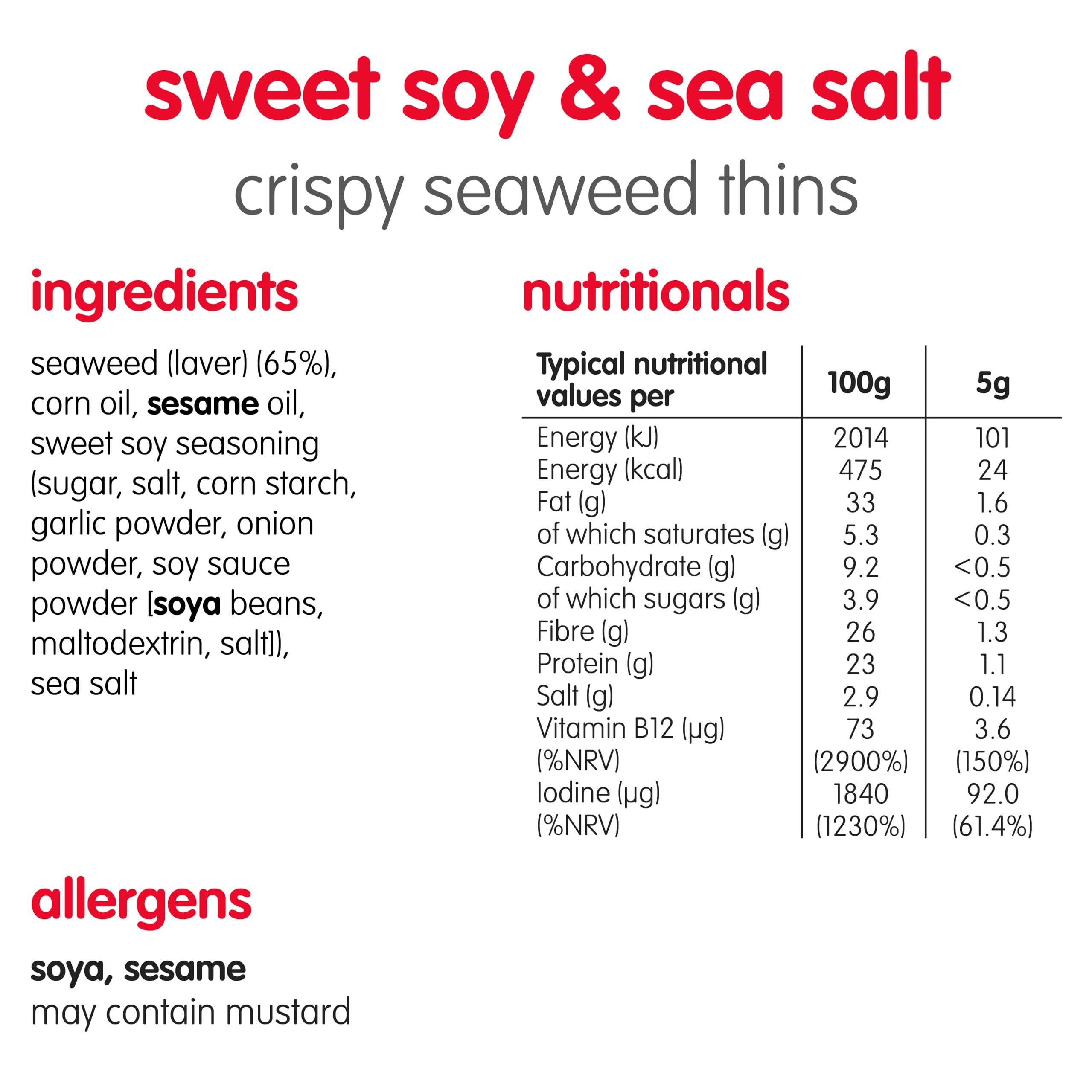 Itsu - Seaweed Thins Sweet Soy &amp; Sea Salt 5g 20er-Pack 3