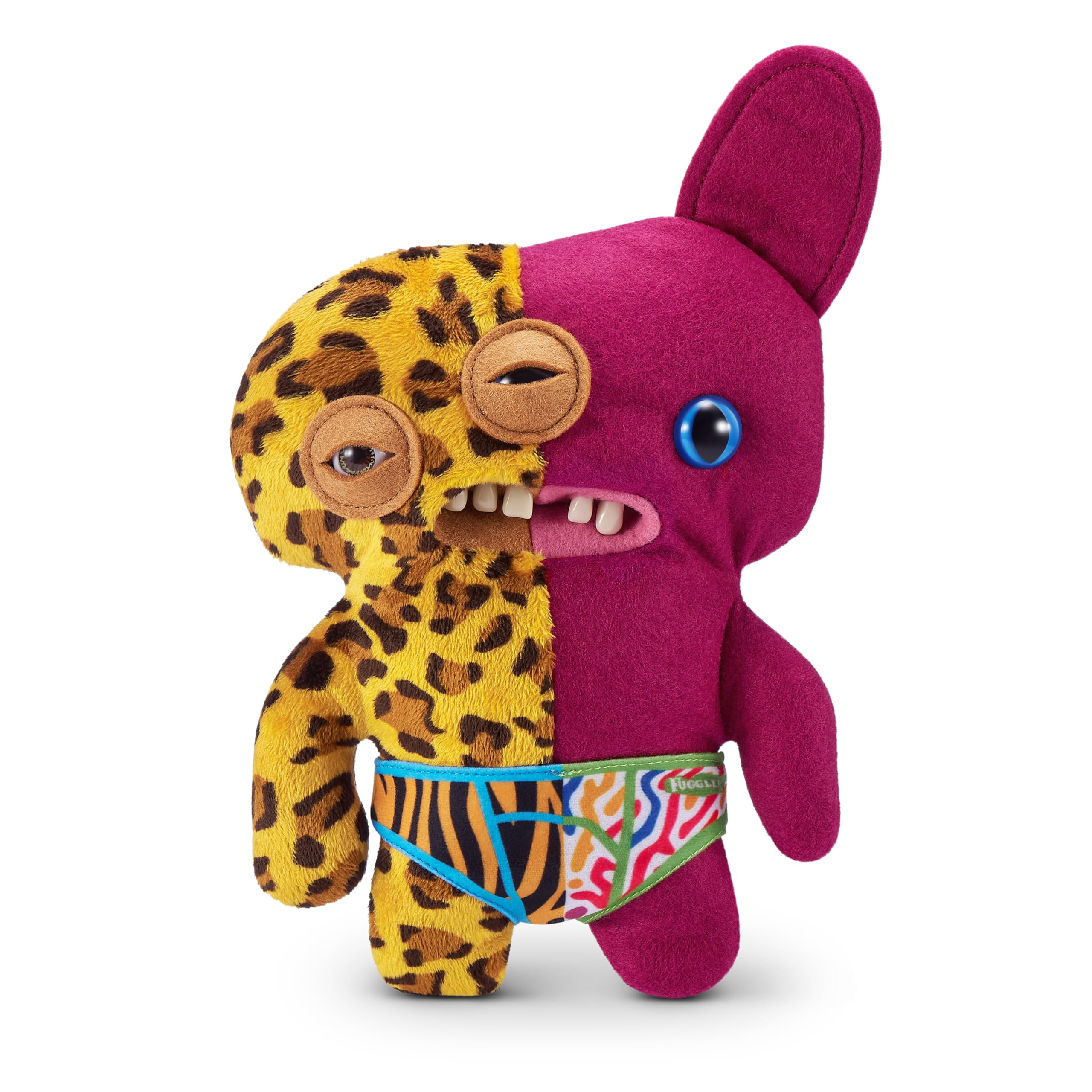 Fuggler Misfit Monsters 9-inch Series 1 - Annoyed-o Leopard & Burgundy Plush Toy by ZURU