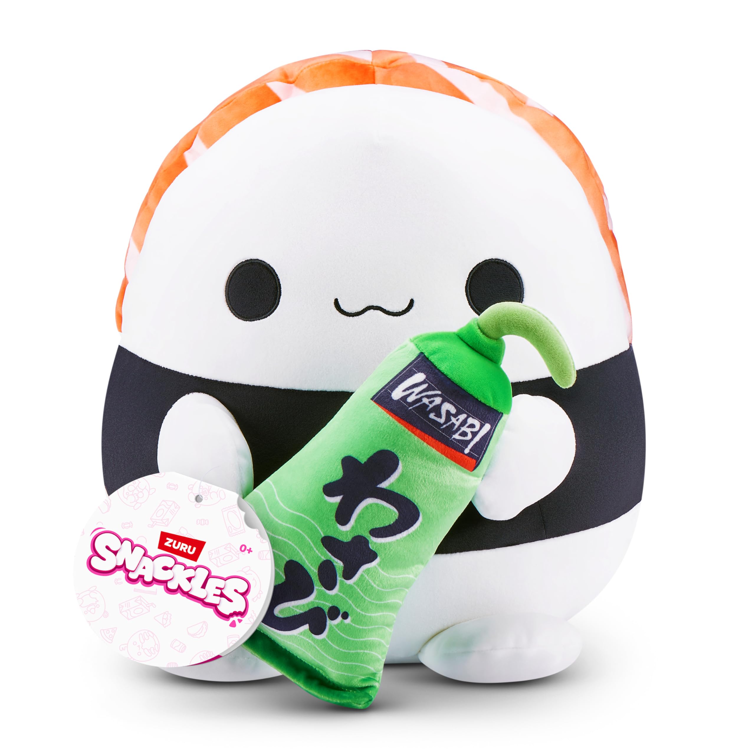 Snackles Series 1 8-inch Plush (EVA) by ZURU - Soft Squeezable Collectible with Snack Accessory