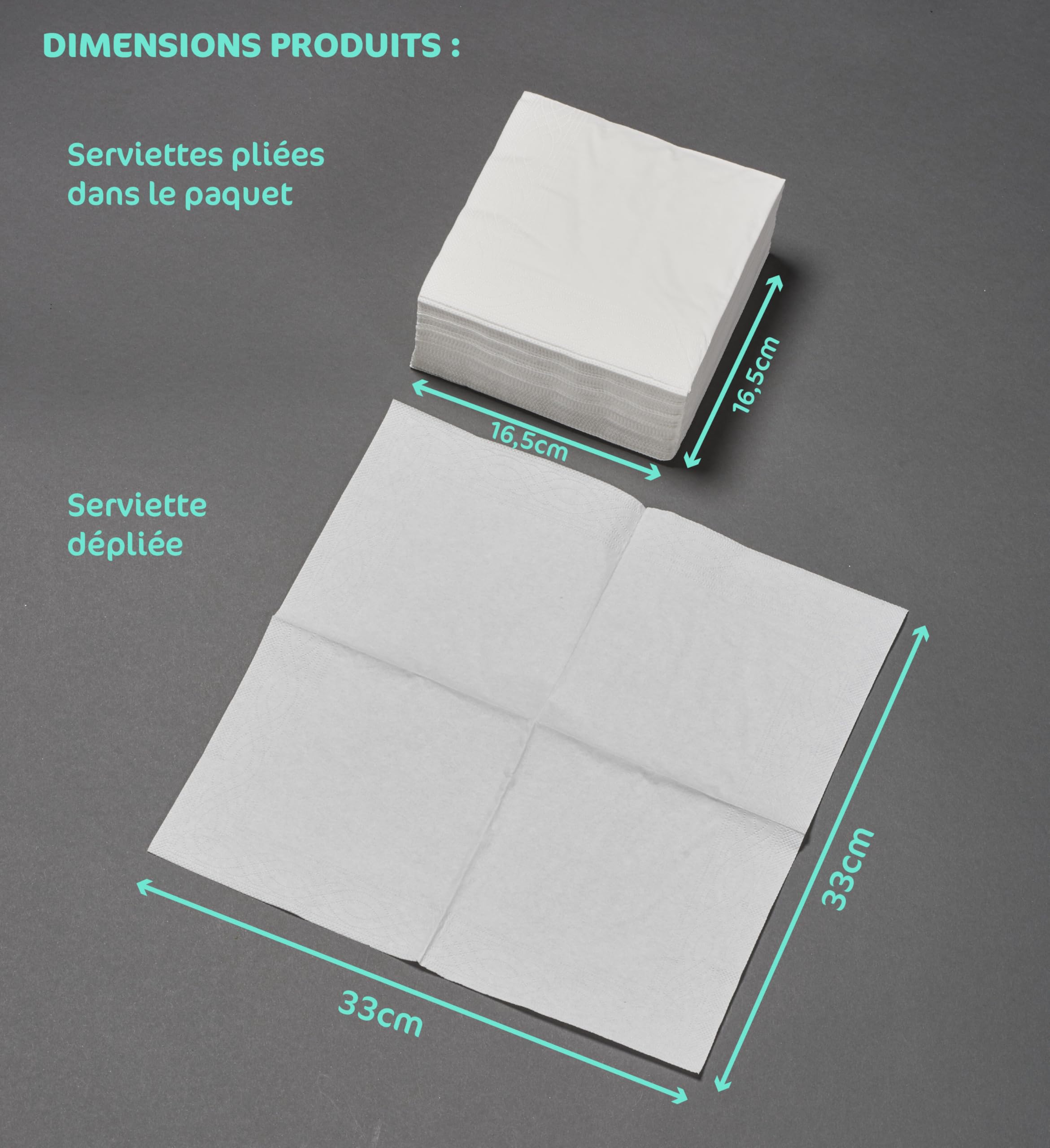 Le Nappage FSC® Certified Black 2-Ply Napkins 33 x 33 cm - Pack of 50 4