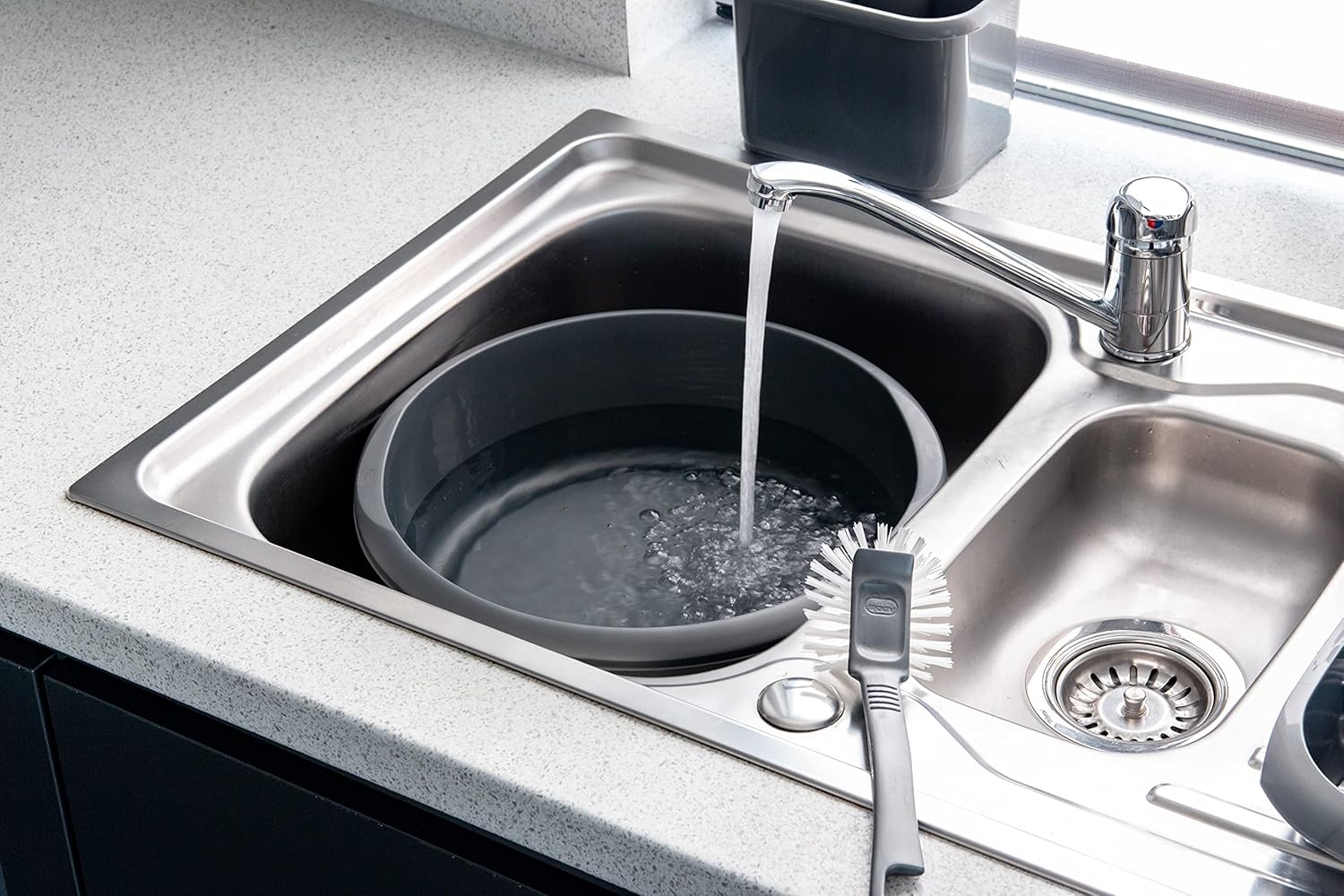 Addis - 7.7 Litre Round Bowl Metallic Silver 3