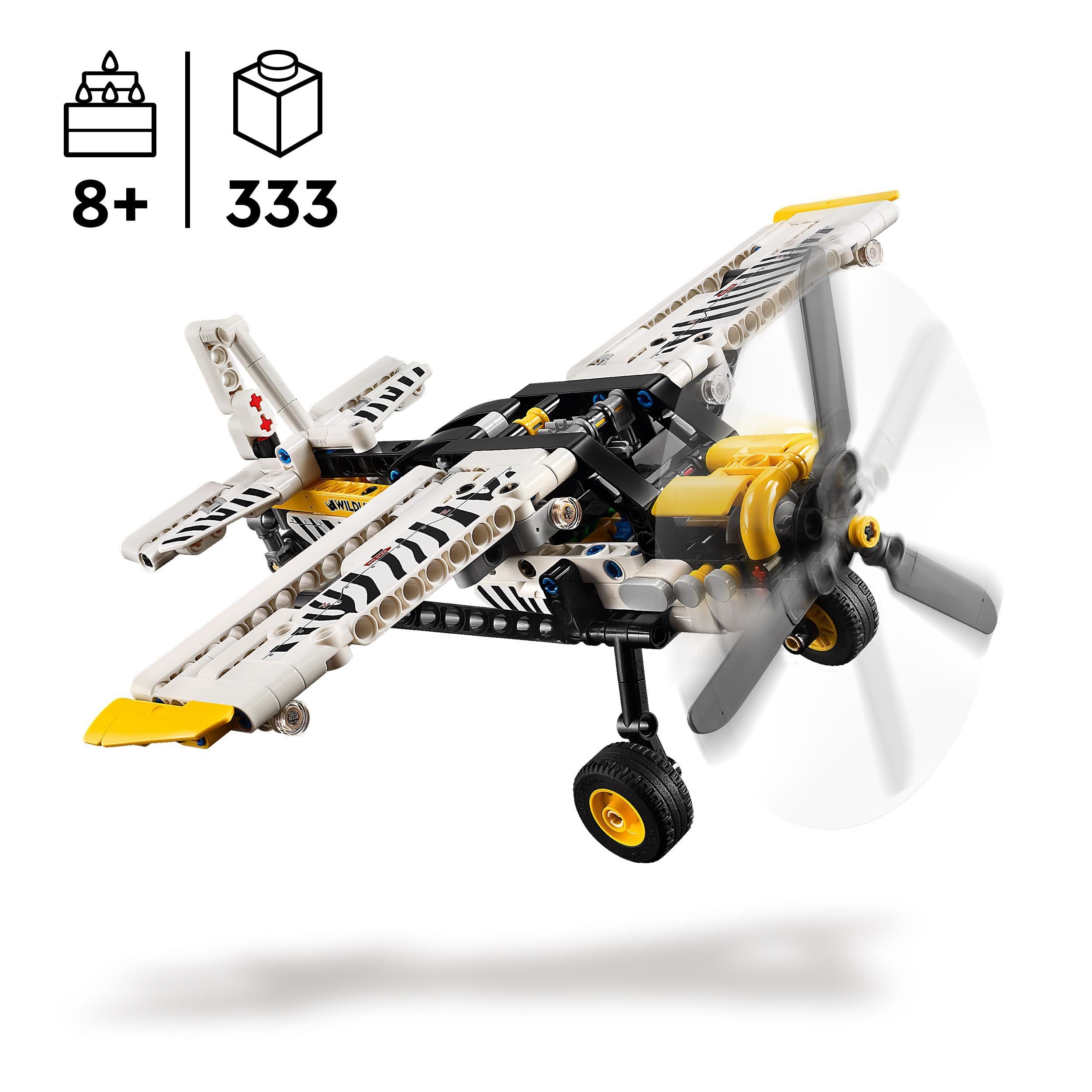 LEGO Technic Bush Plane Toy - 333-Piece Building Set with Spinning Propeller for 8+ Year Olds 5